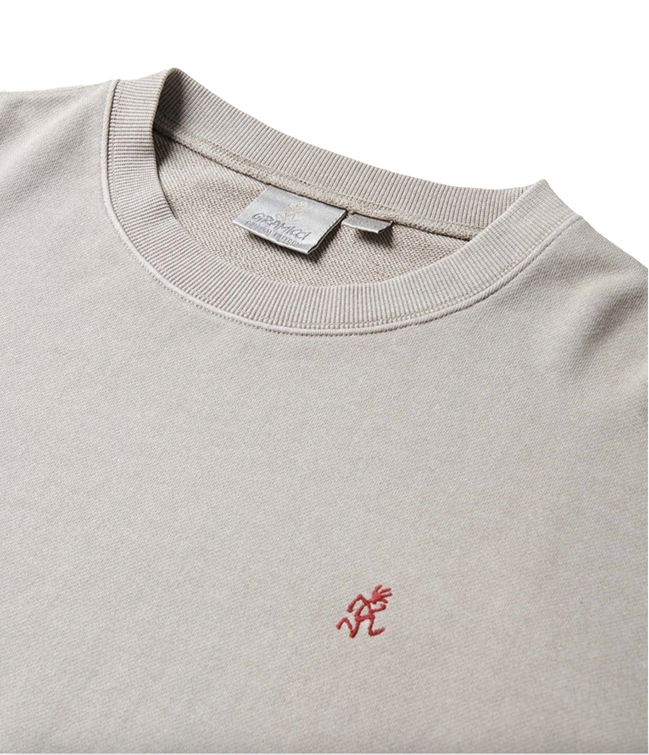 Gramicci One Point Crew Sweatshirt Crewneck Sand - modostore.no