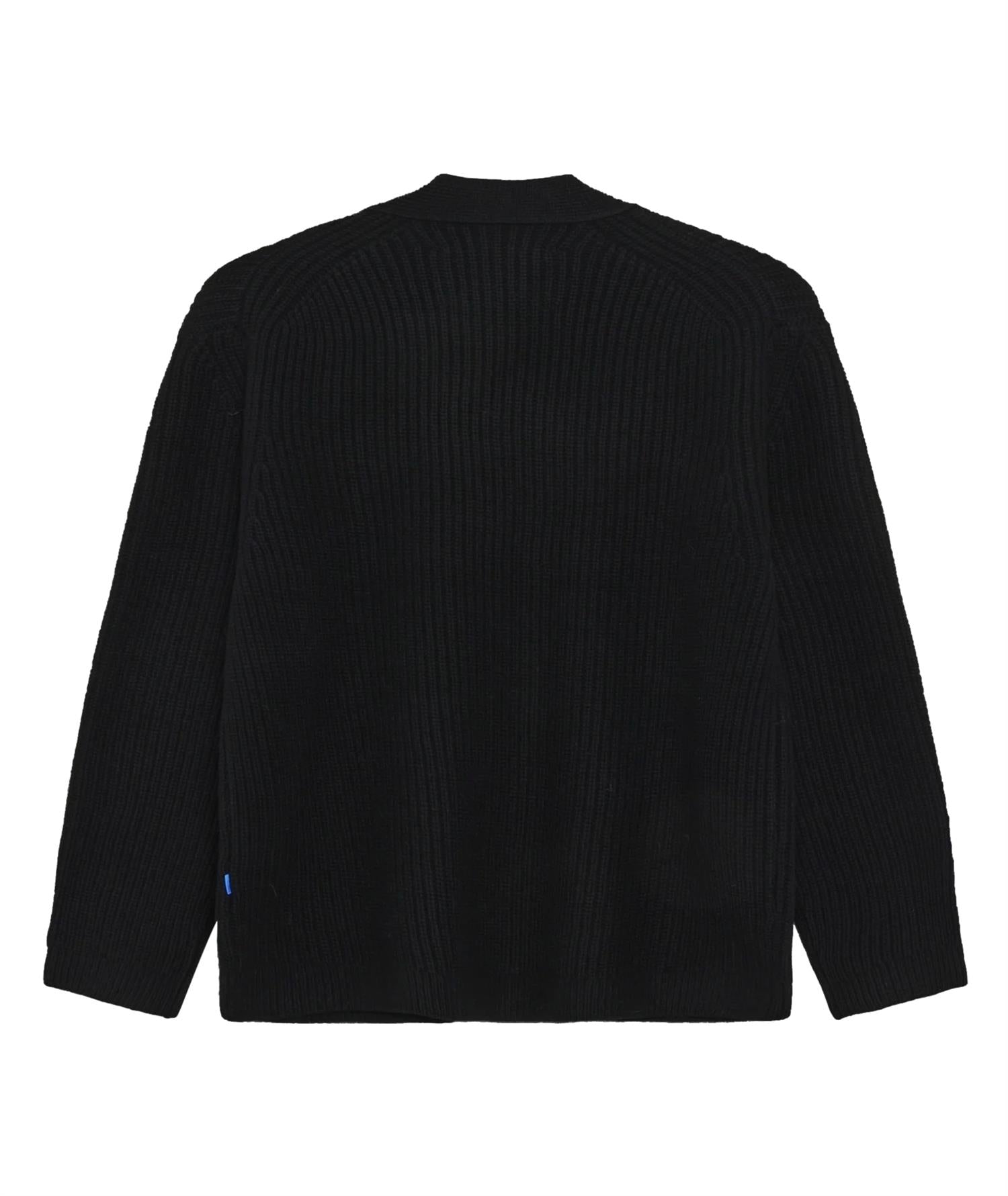 Garment Project Wool Knit Cardigan Genser Sort - modostore.no