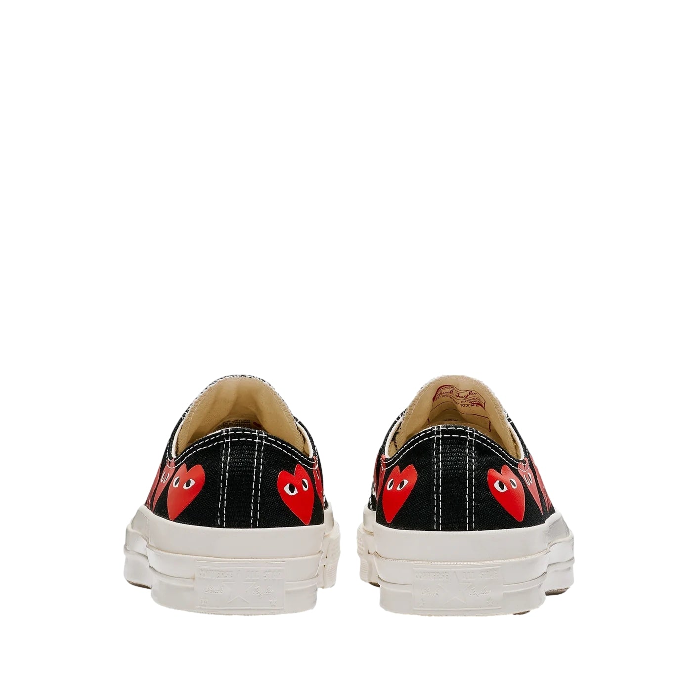 Comme des Garcons Play x Converse CDG Multi Heart Low Top Sko Sort - modostore.no