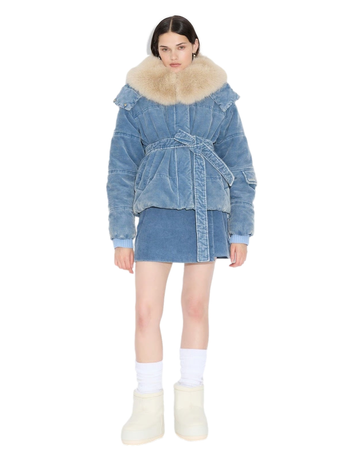 Holzweiler Steilia Corduroy Jacket Jakke Lyseblå - modostore.no