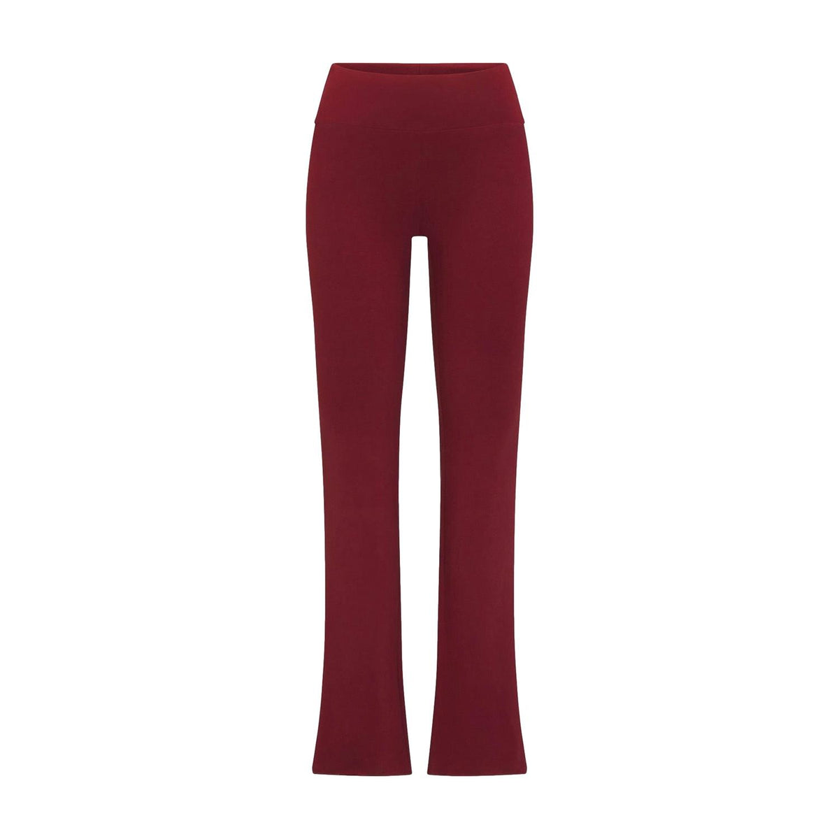SKIMS Cotton Jersey Foldover-bukse i merlot