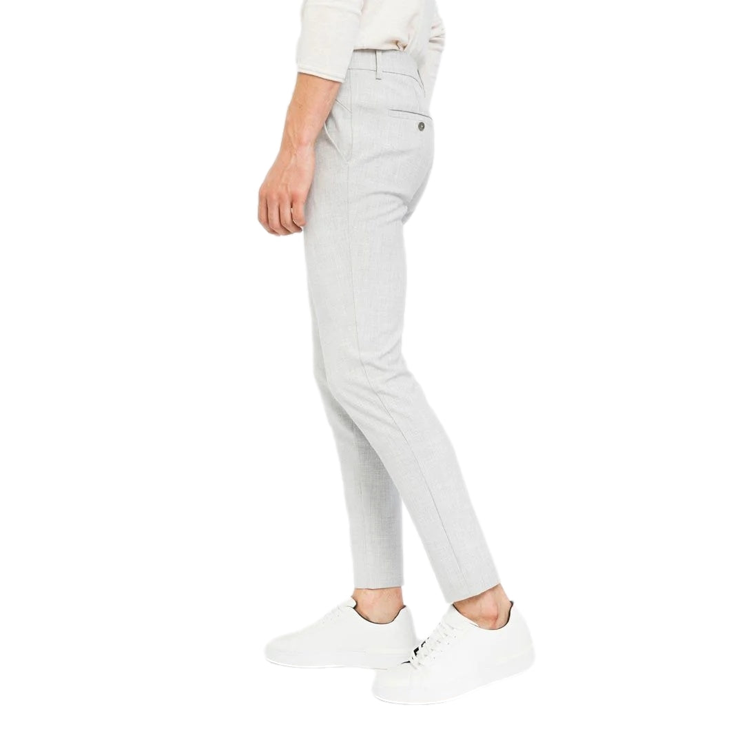 Plain JoshPL Bukse Lys Grå Melert