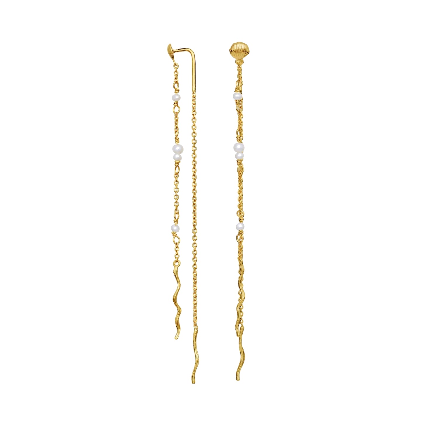 Maanesten Sirena Earrings Øredobber Gull - modostore.no
