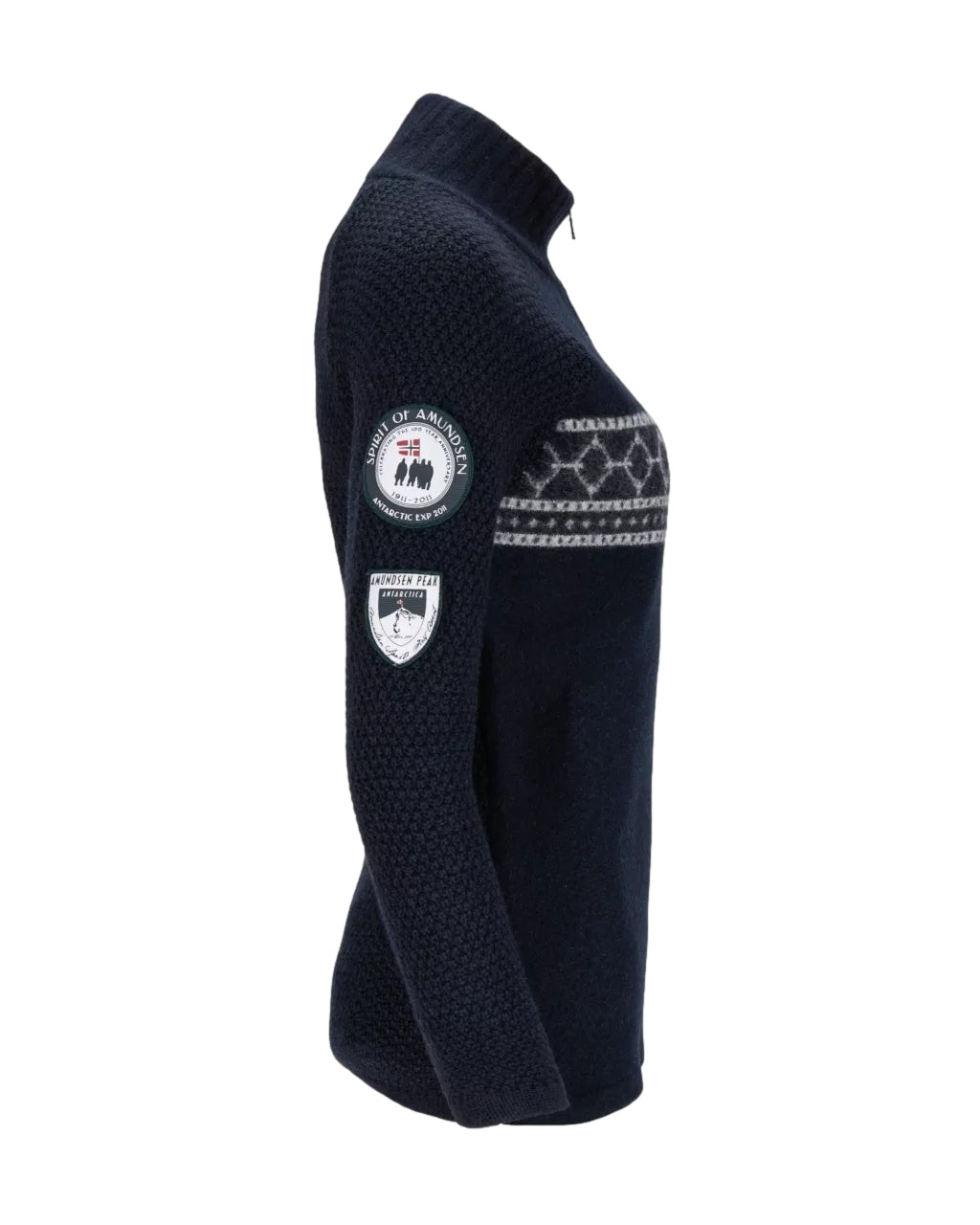 Amundsen Boiled Ski Sweater Womens Genser Blå Mønster