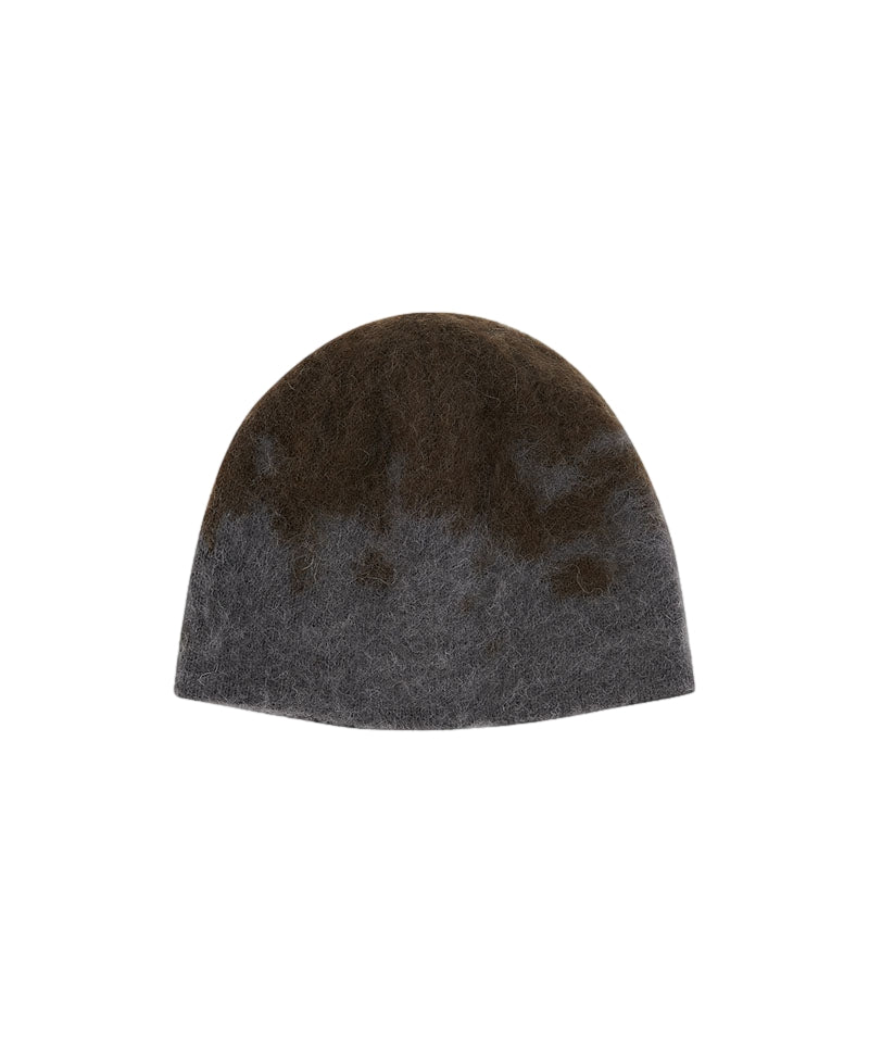 Gramicci Mohair Splatter Beanie Lue Brungrønn