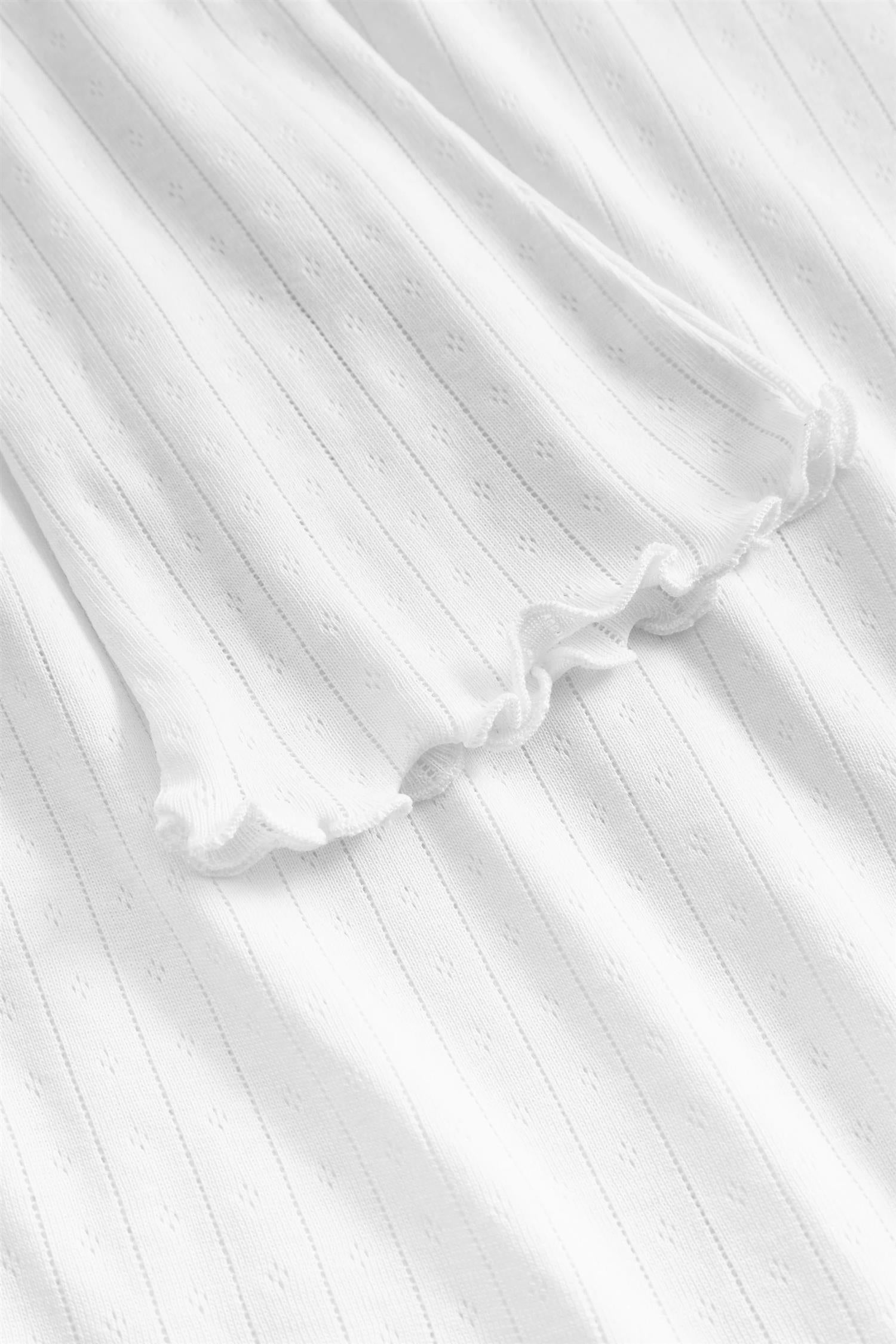 Once Untold Sophie Funnelneck Top Topp Hvit - modostore.no