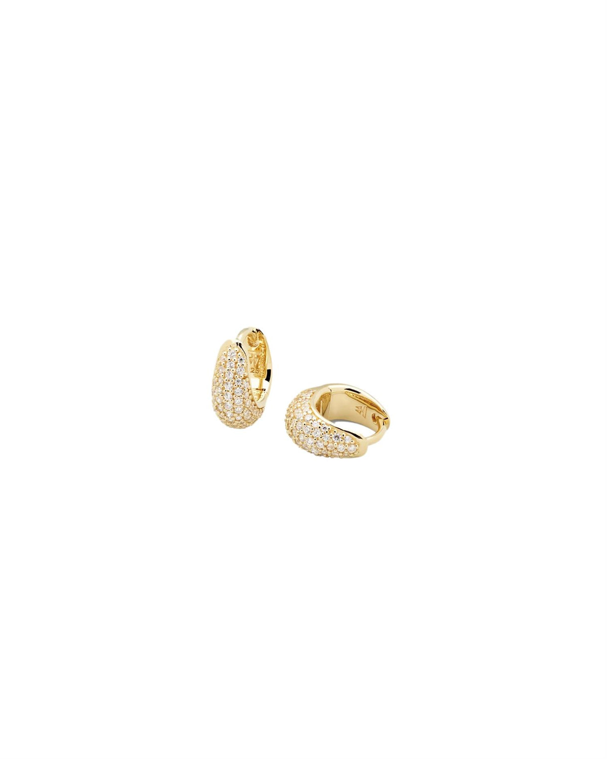 Tom Wood Ice Huggie Pave Gold Øredobber Gull