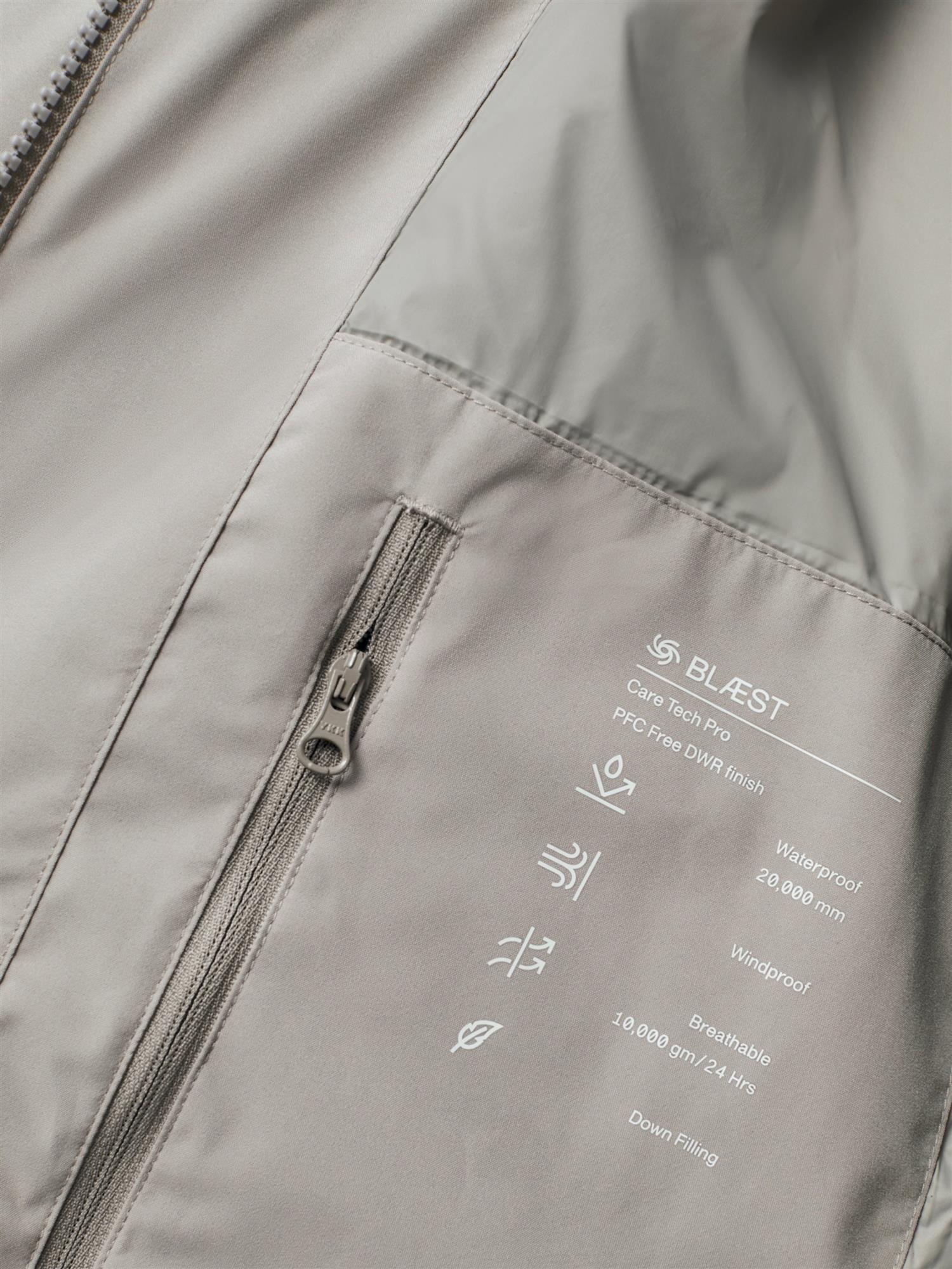 Blæst Stranda Down Coat Low Tide Jakke Beige Grå