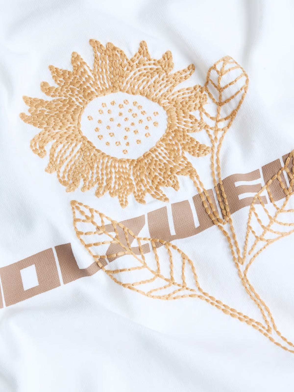 Holzweiler Ranger Sunflower Tee T-shirt Hvit Og Brun - modostore.no