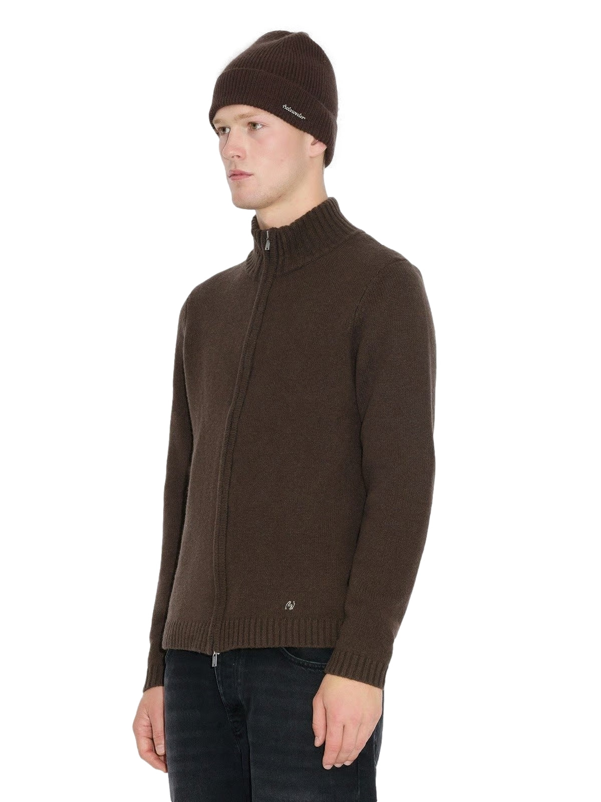 Holzweiler M Wool Zip Cardigan Cardigan Brun - modostore.no
