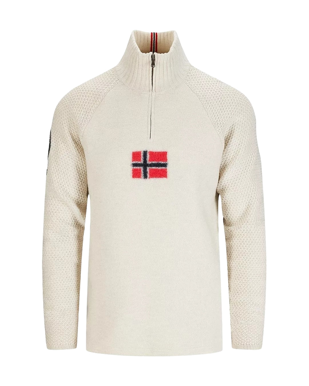 Amundsen Boiled Ski Sweater Mens W Flag Genser Off-White - modostore.no