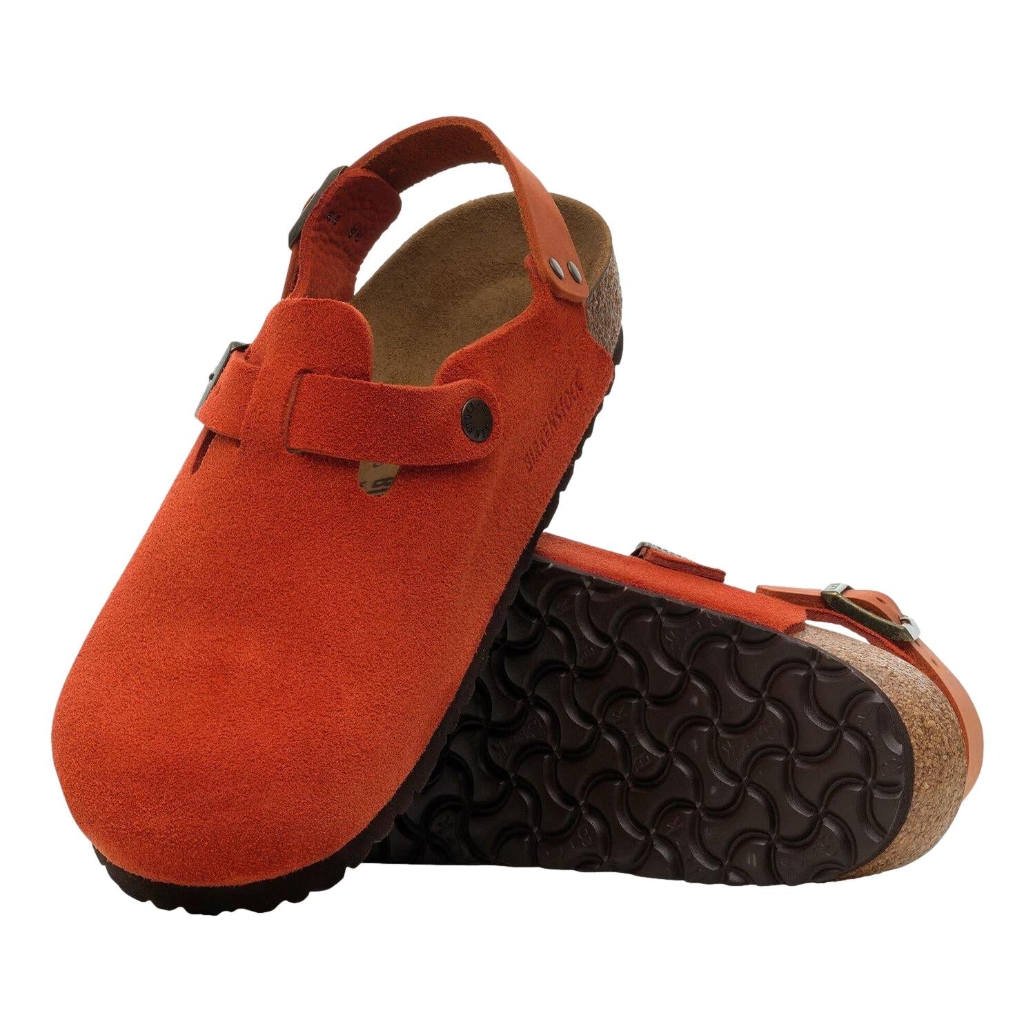 Birkenstock Tokio Suede Leather Rust Narrow Sko Mørkeoransje - modostore.no
