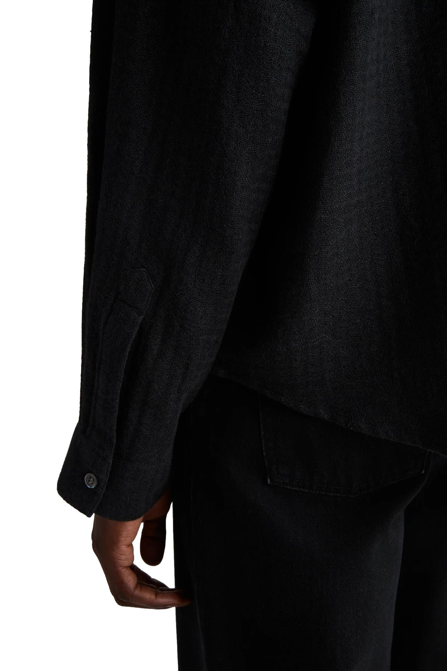 Livid Tim Black Bonded Skjorte Sort - modostore.no