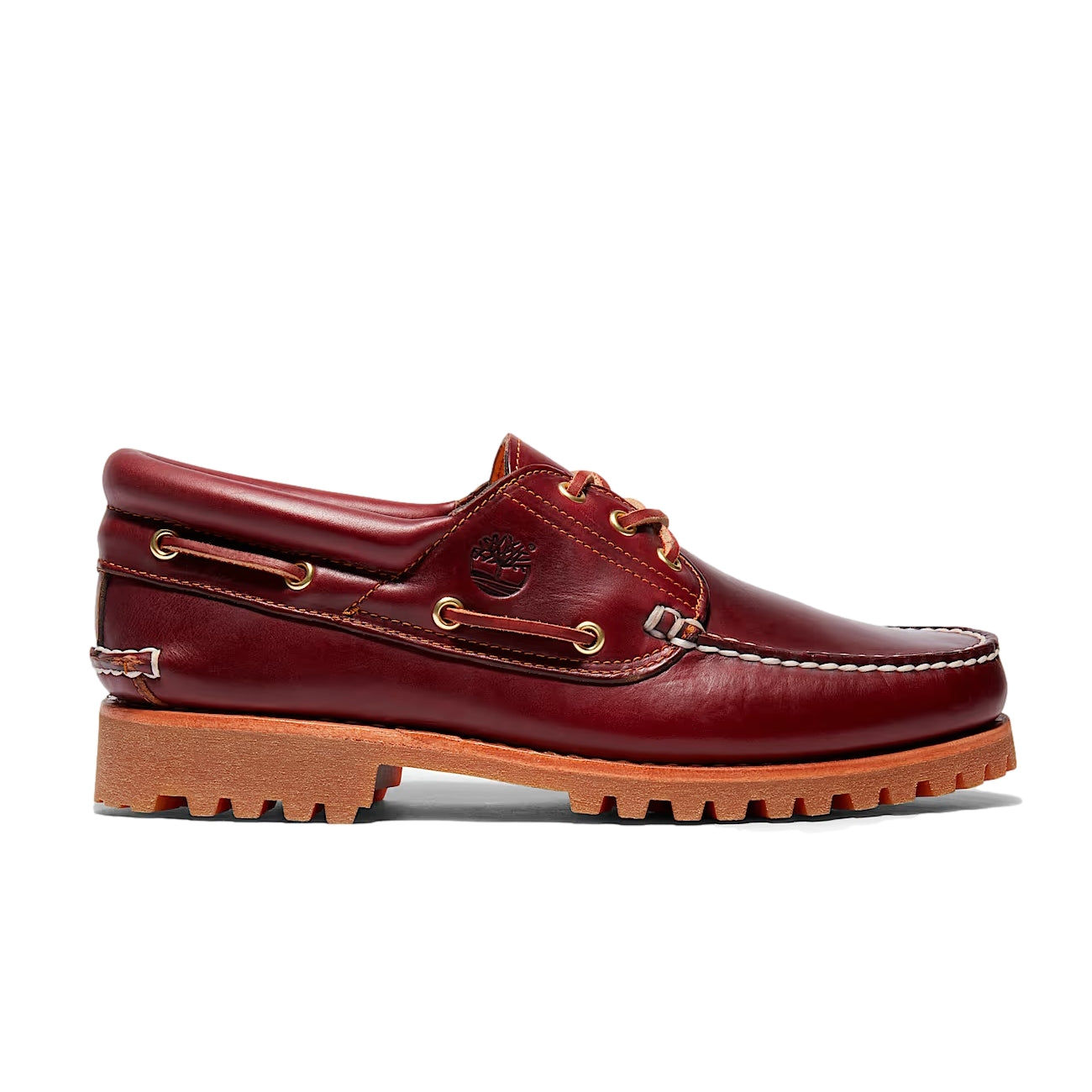 Timberland Authentic 3-Eye Lug Boat Shoe Burgundy Sko Burgunder