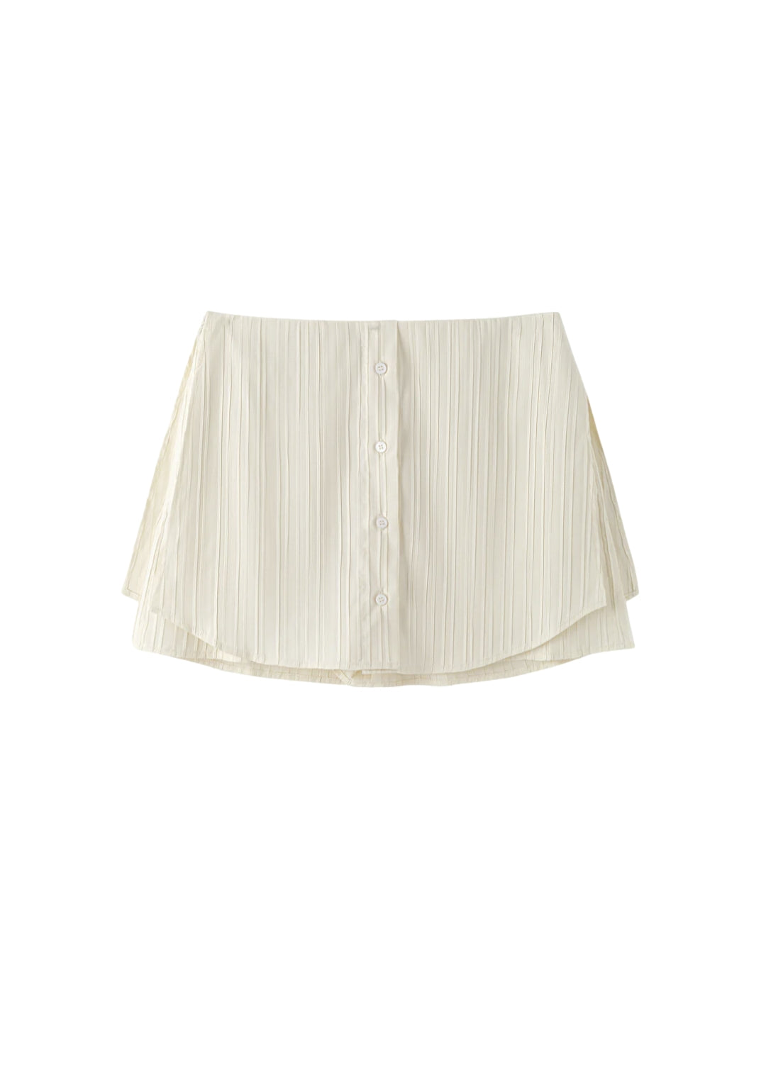 Viktoria Chan Sora Striped Skirt Skjørt Off-White - modostore.no