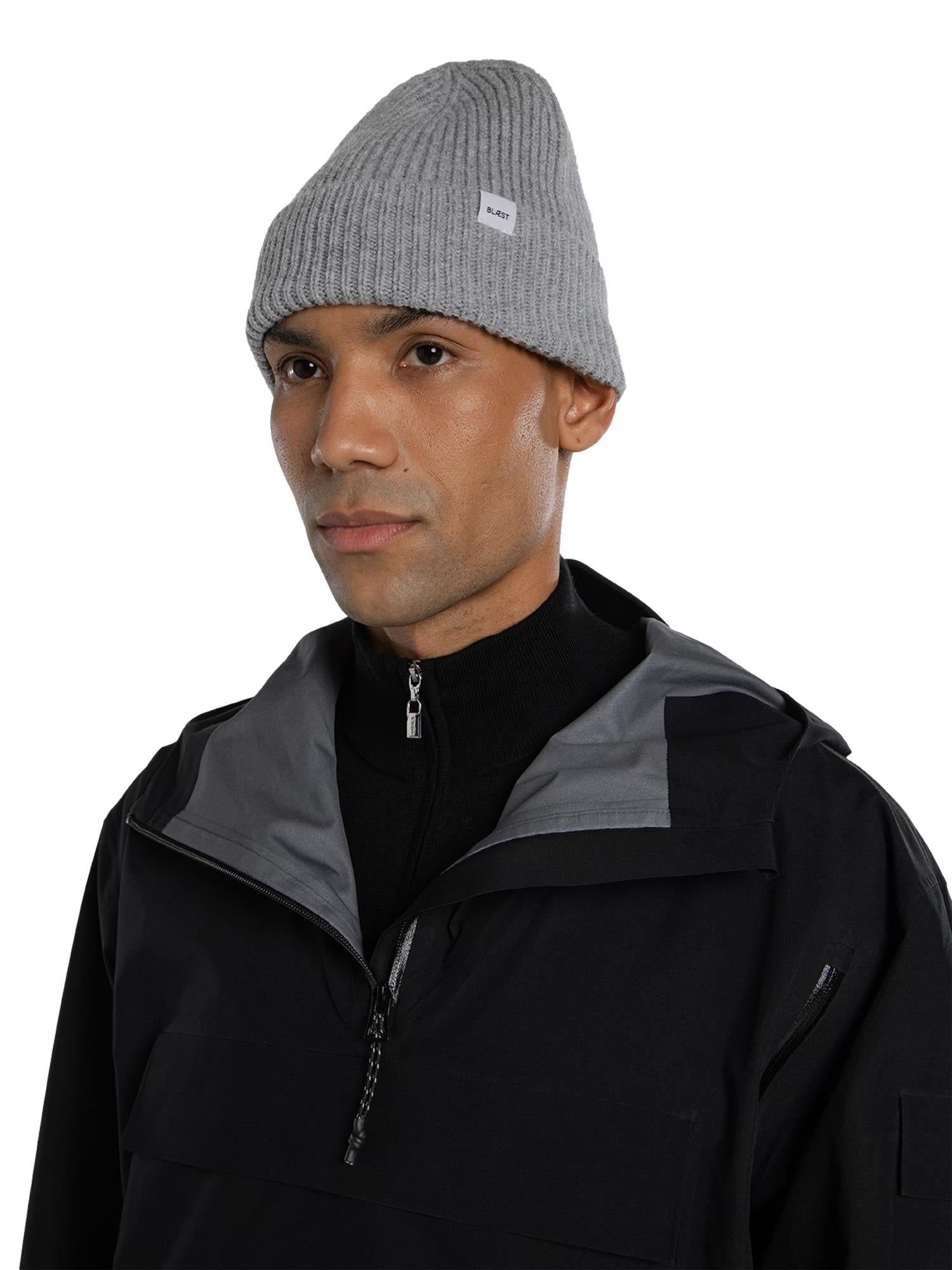 Blæst Beanie Grey Melange Lue Lysegrå - modostore.no