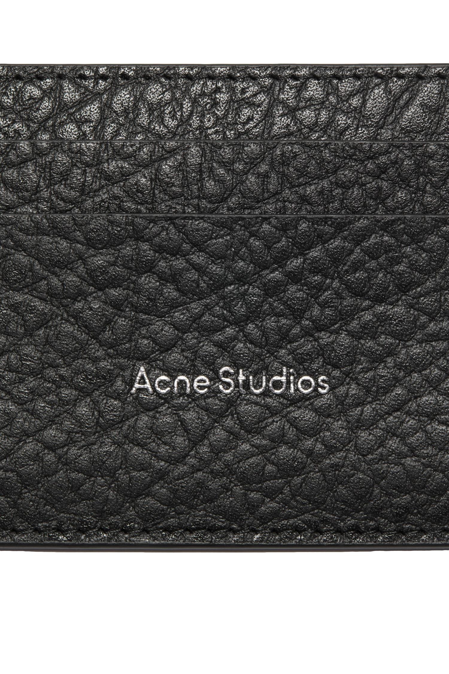 Acne Leather Card Holder Lommebok Sort - modostore.no