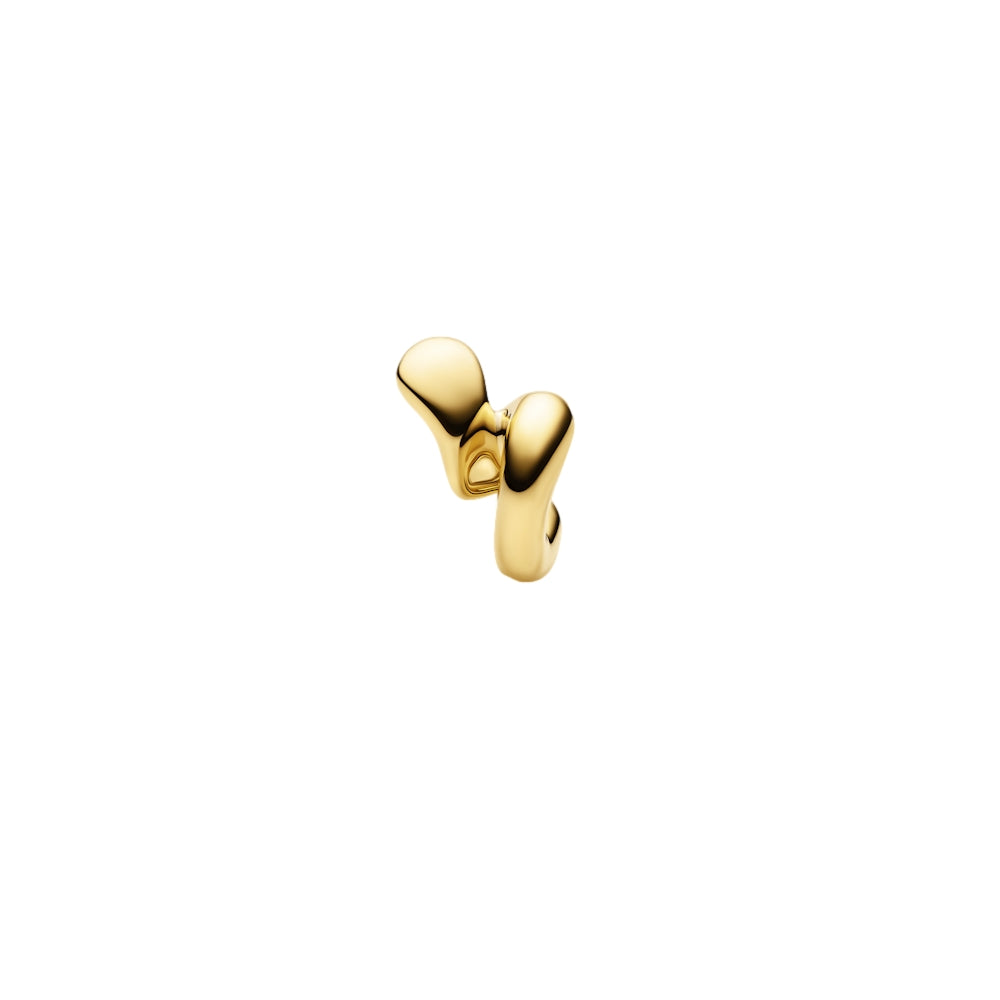 Maria Black Coil Whirl Stud Right Gold Øredobber Gull - modostore.no