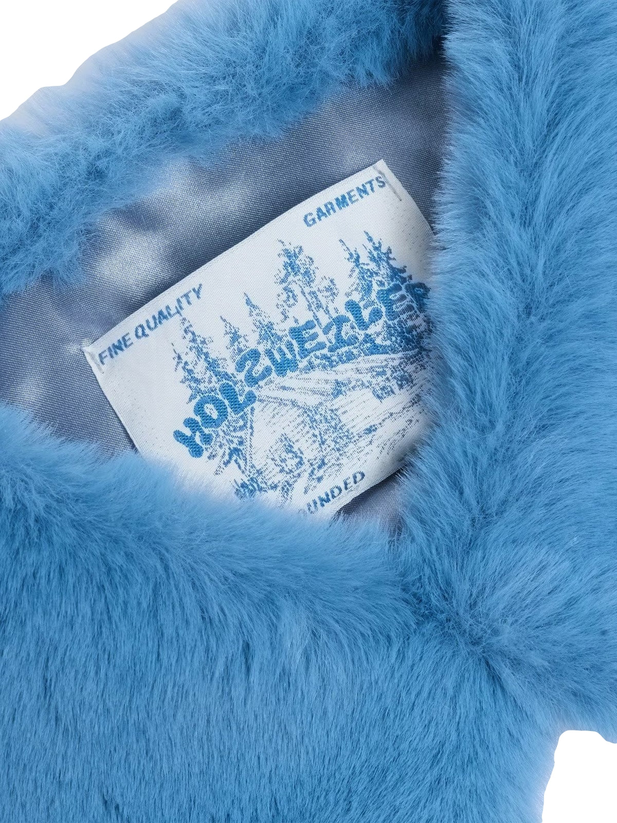 Holzweiler Faux Fur Collar Skjerf Blå - modostore.no