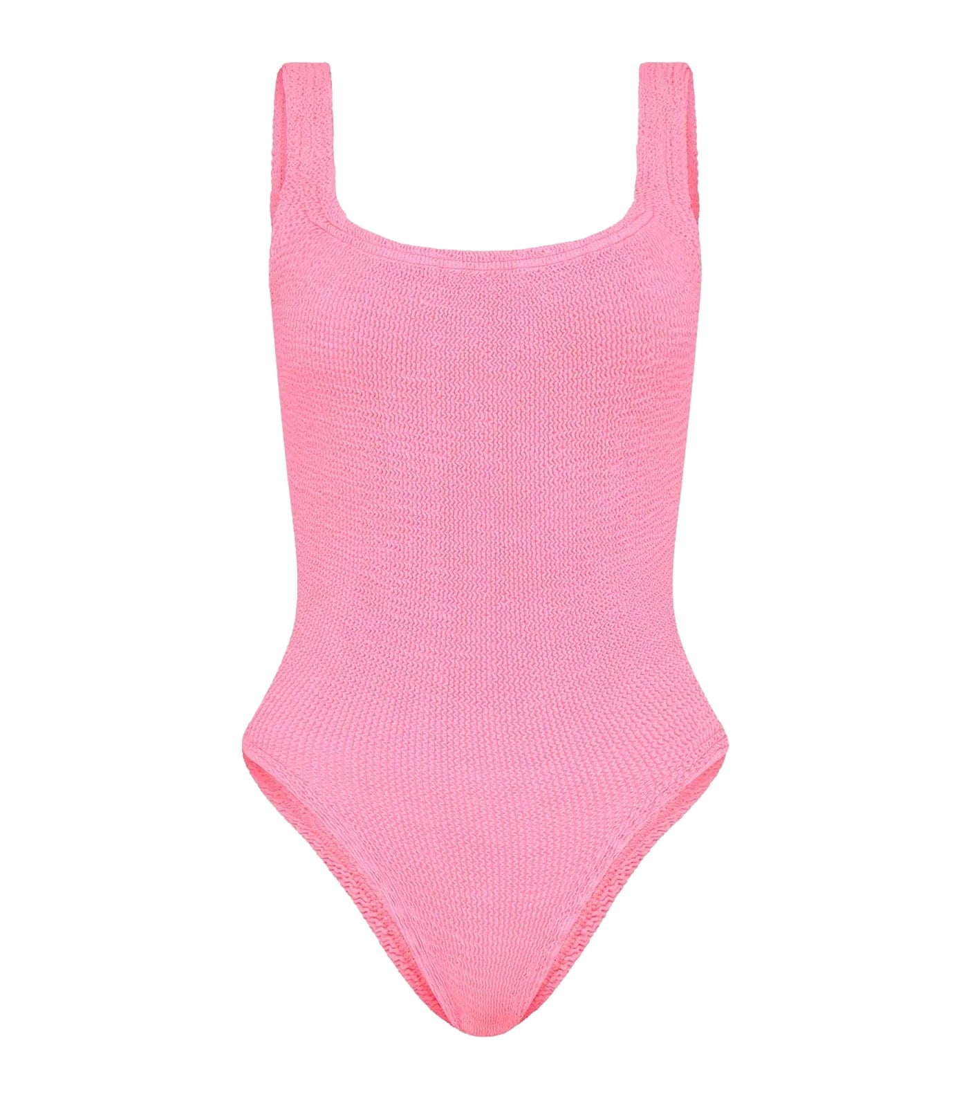 Hunza G Square neck swim crinkle Badedrakt Rosa - modostore.no
