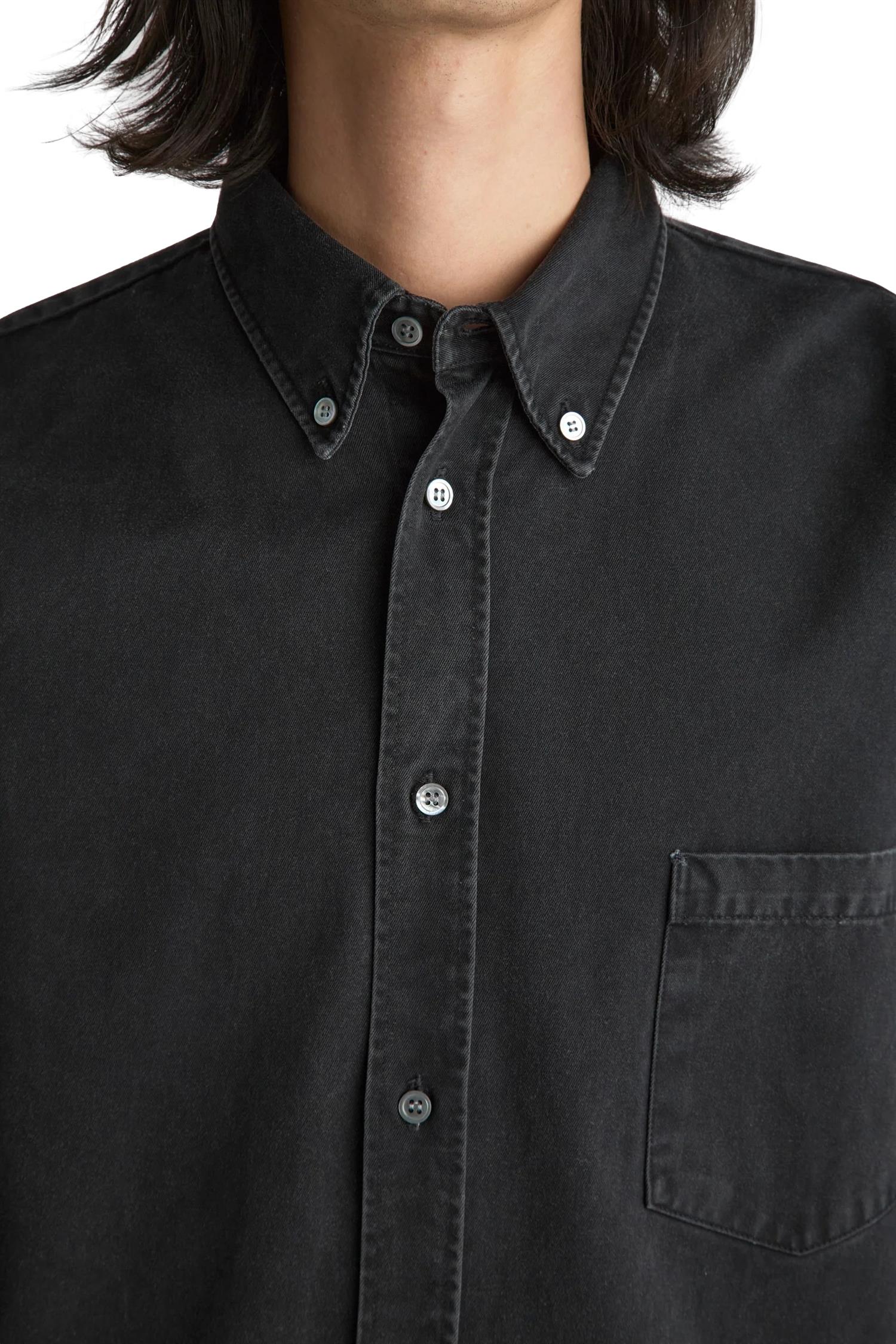 Livid Henrey Skjorte Vasket Sort