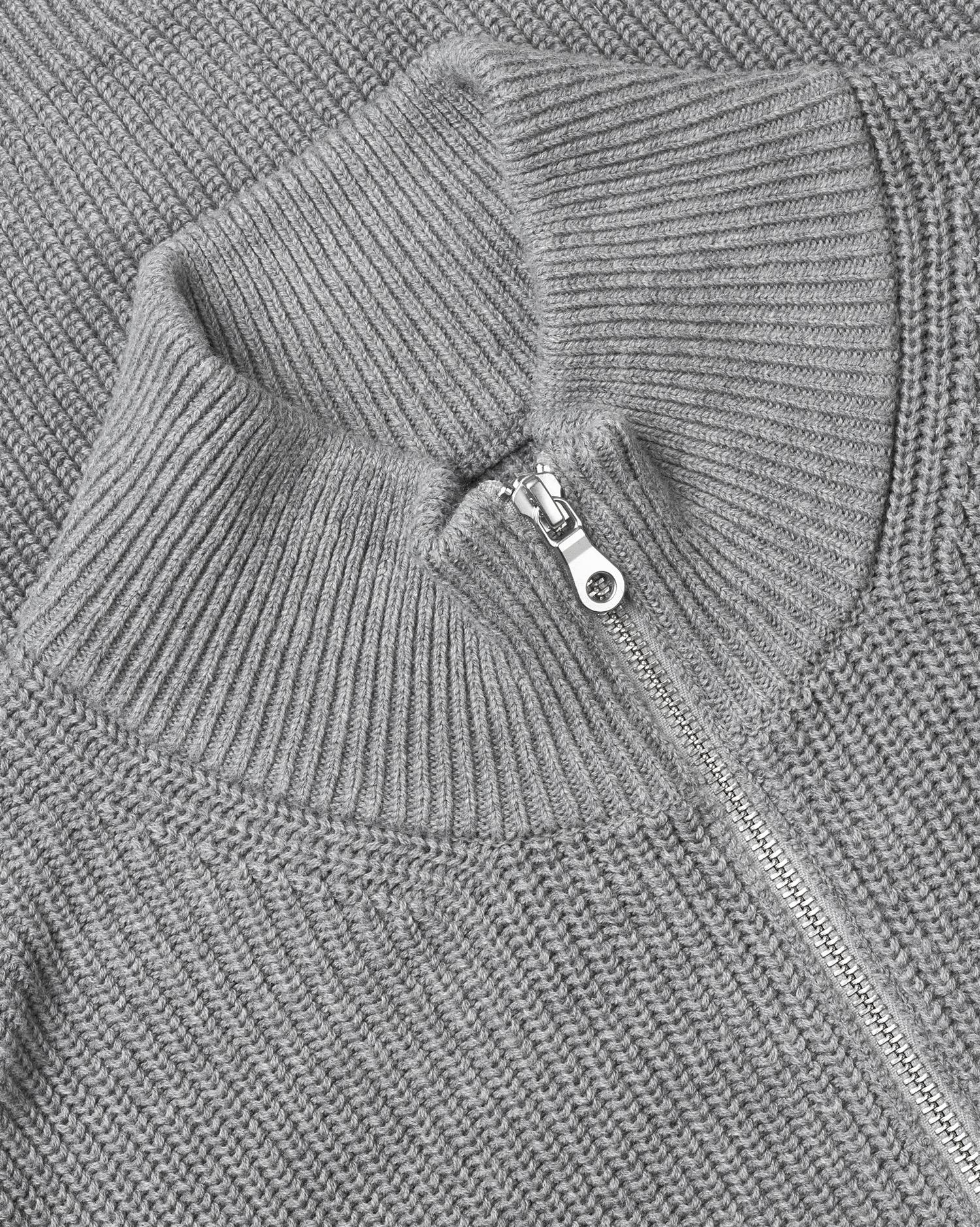 Garment Project Norman Grey Melange Cardigan Grå