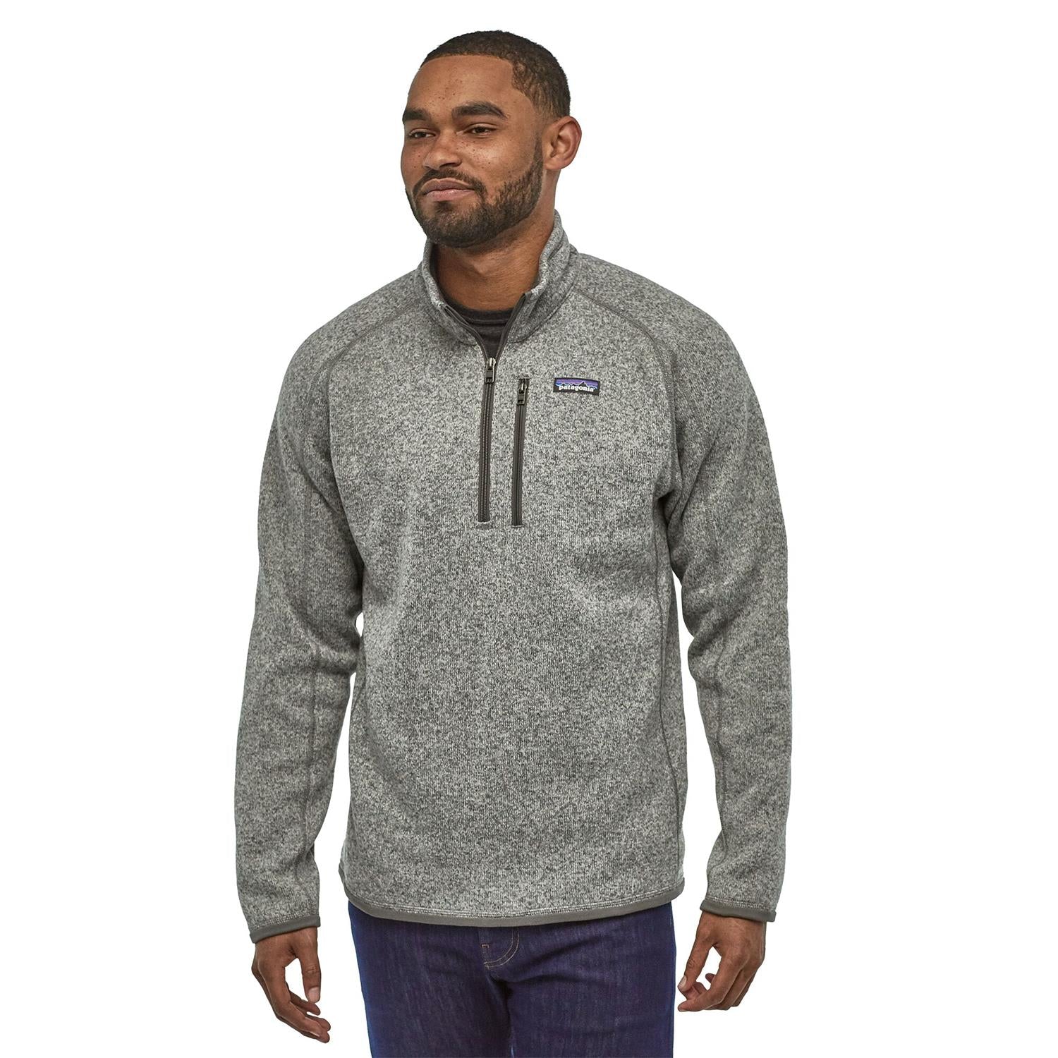 Patagonia M Better Sweater 1/4 Zip Stonewash Genser Lys Grå Melert - modostore.no