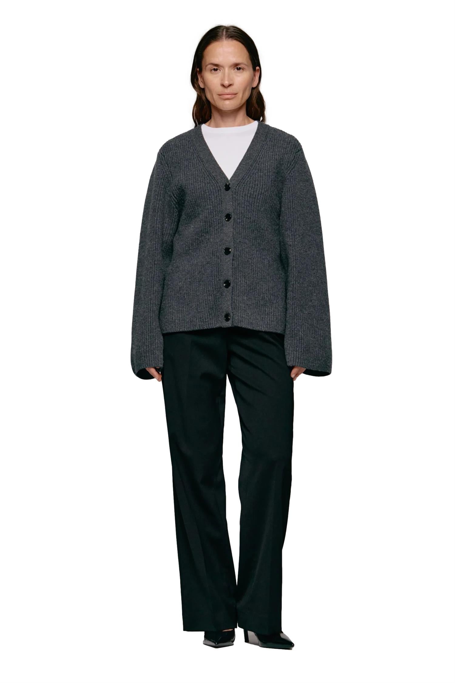 Julie Josephine Ragna Cardigan Cardigan Mørkegrå - modostore.no