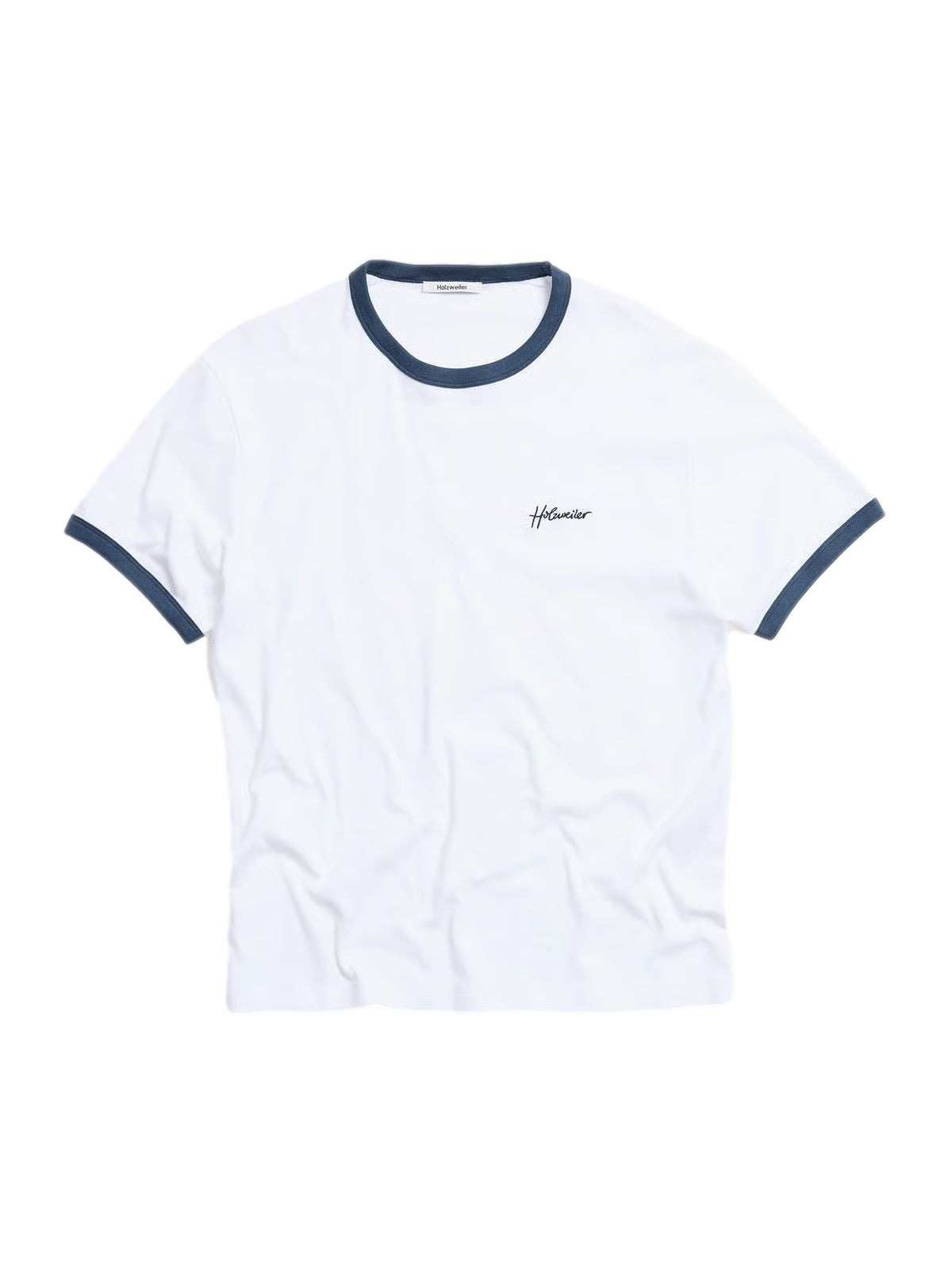 Holzweiler Tucker Embroidery Tee T-shirt Hvit Og Blå