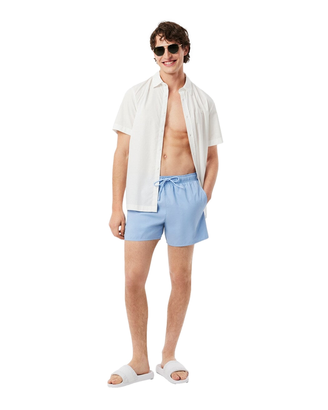 Lacoste Quick-Dry Swim Trunks Shorts Lyseblå