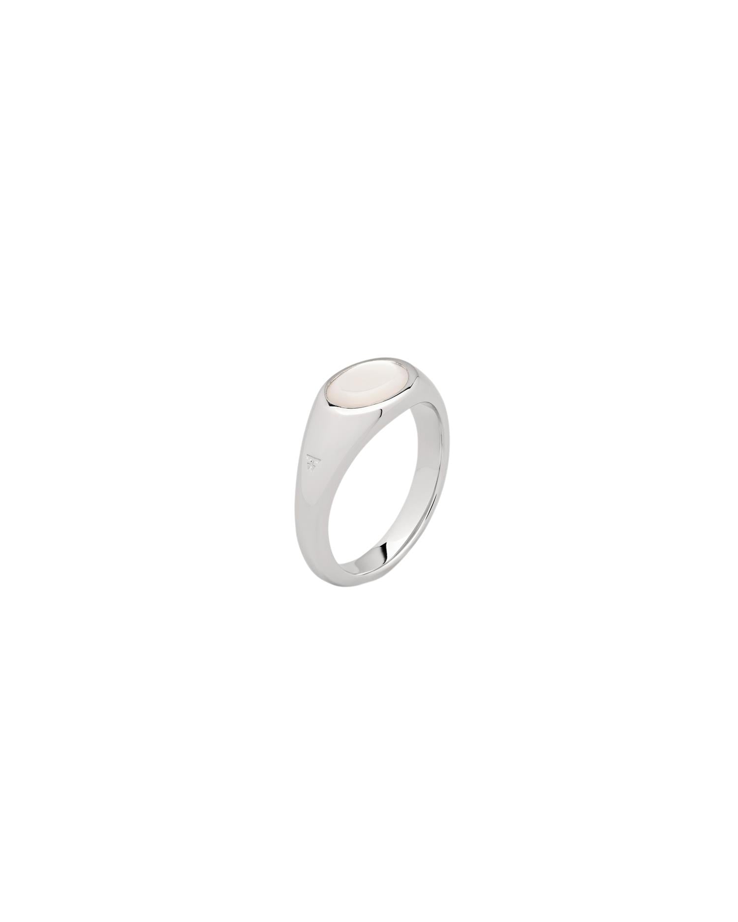 Tom Wood Joe Ring White MOP Ring Sølv - modostore.no