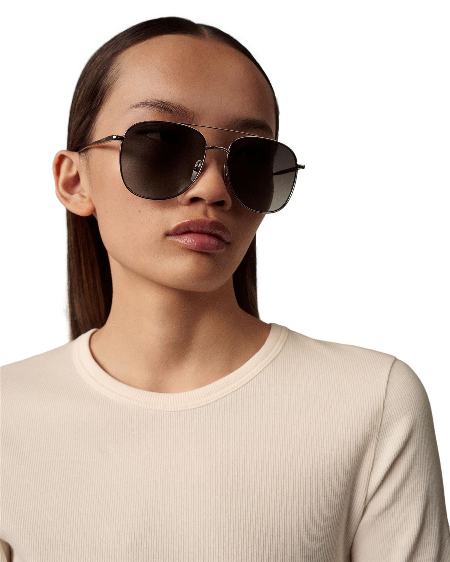 Chimi Eyewear Pilot Grey P Solbriller Sølv - modostore.no