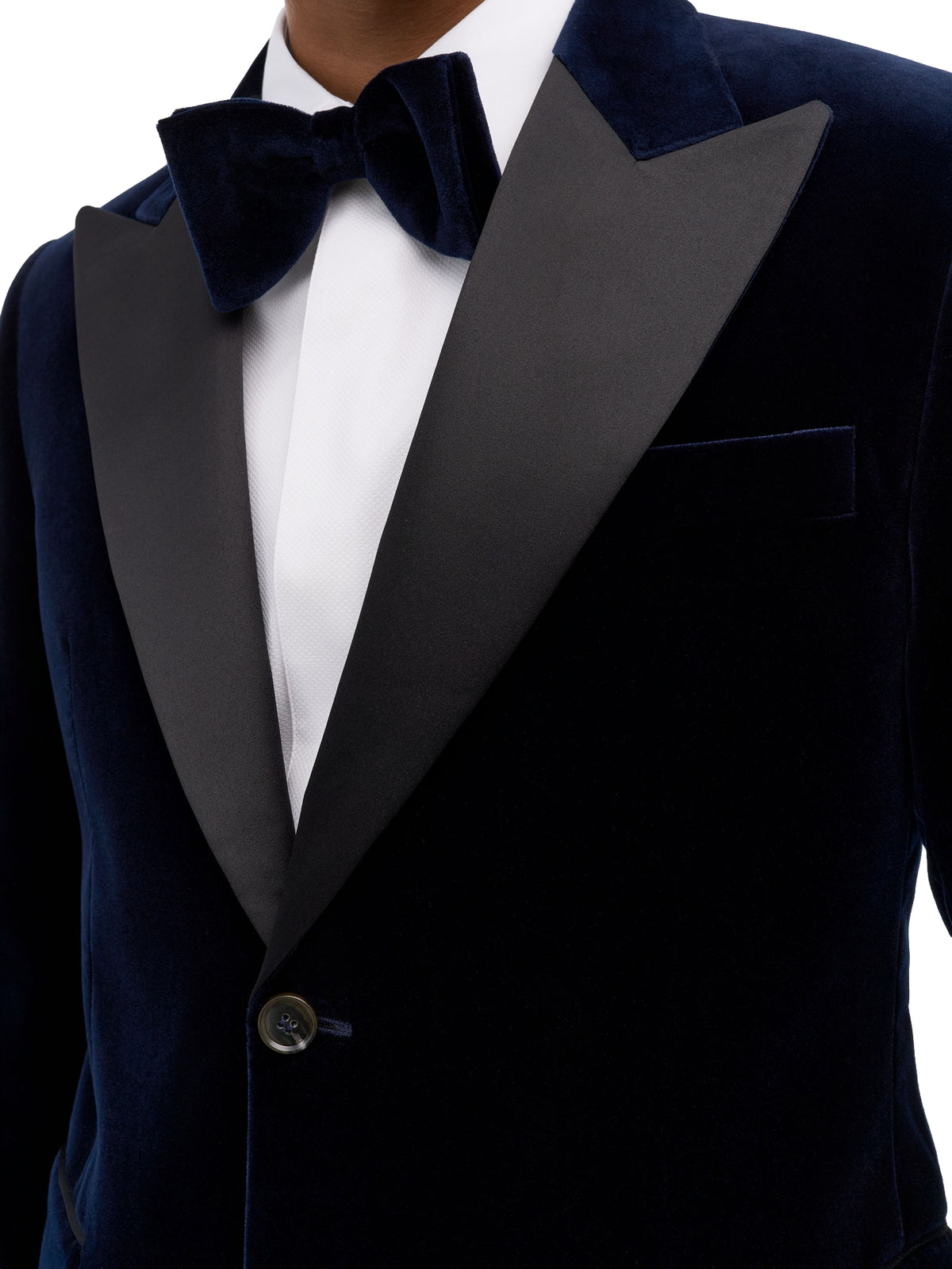 Tiger of Sweden Jeffers Velvet Tuxedo Jacket Blazer Navy