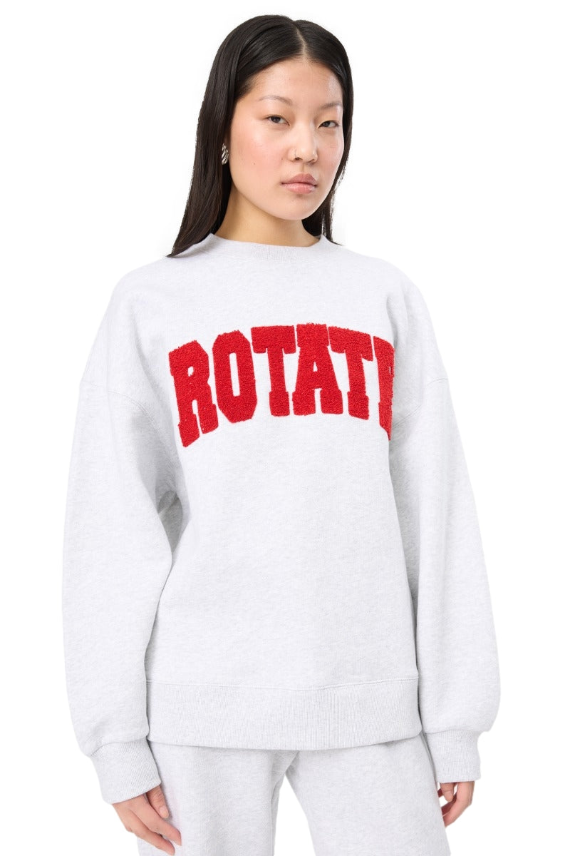 ROTATE Heavy Sweat Crewneck Genser Lysegrå