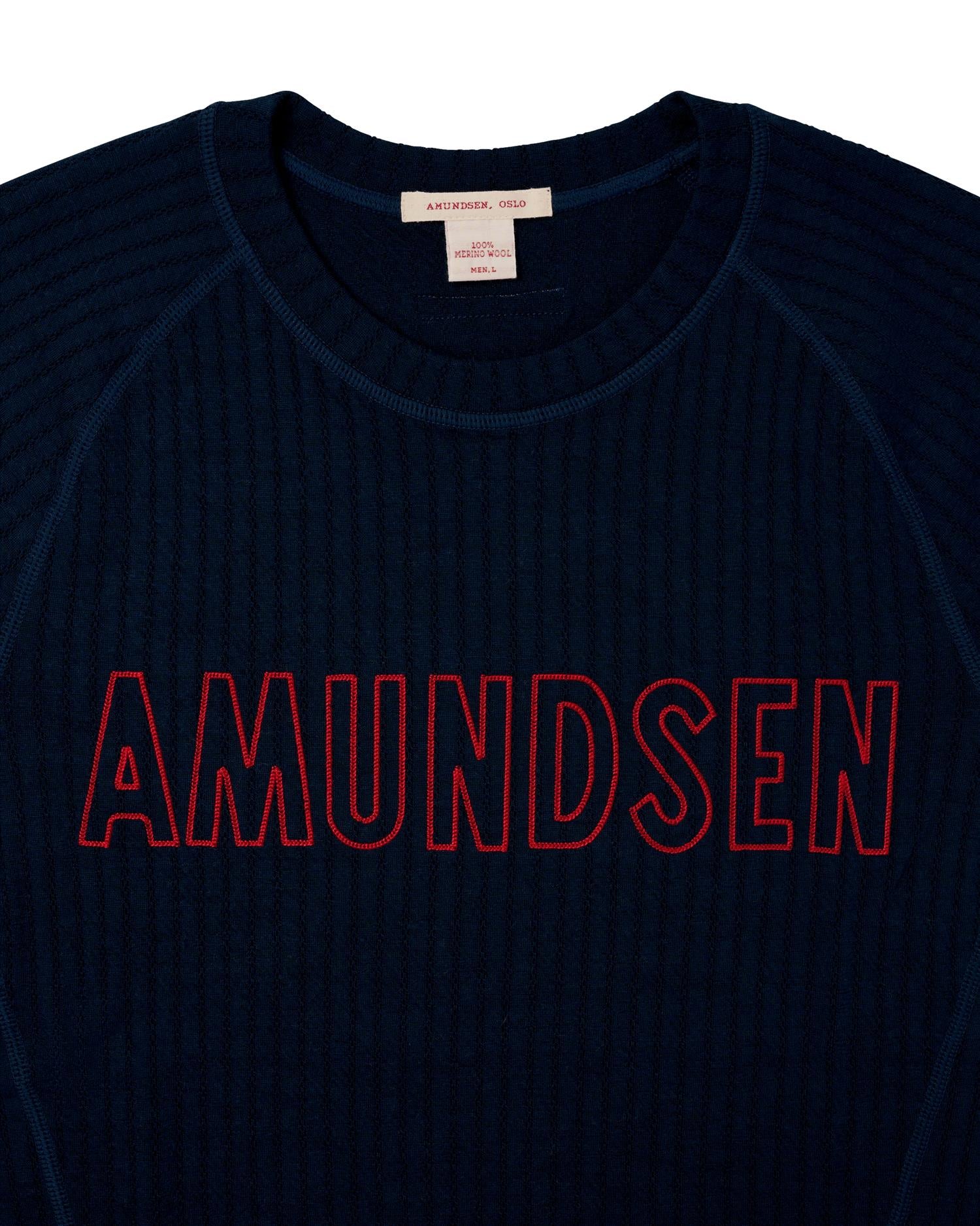 Amundsen Hero's Hide Tee Mens Ullundertøy Navy