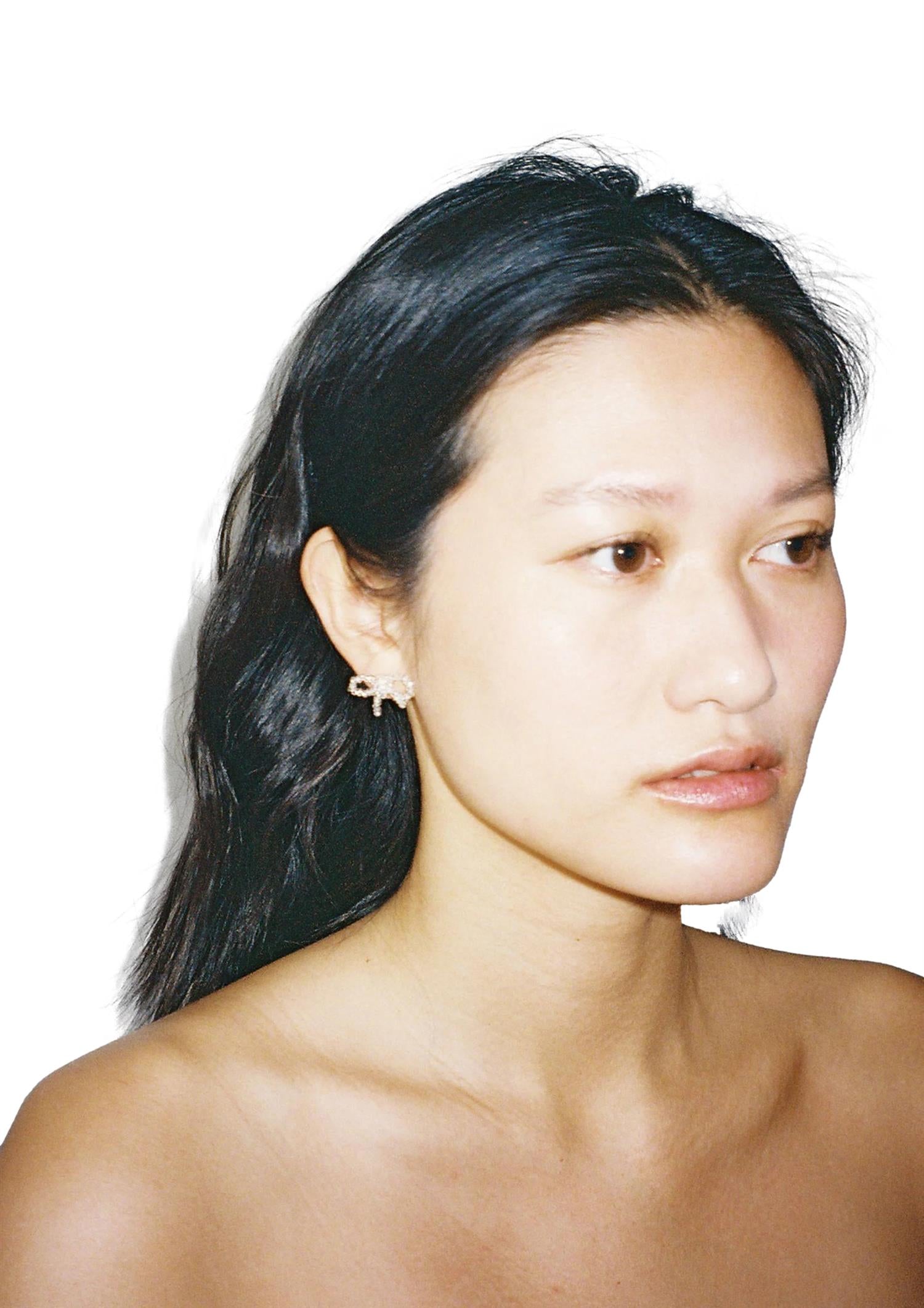 Pura Utz Mini Bow Earstick Øredobber Sølv