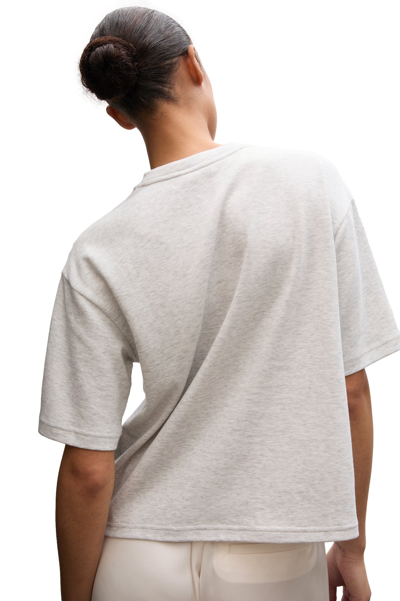 Julie Josephine Stella Tee T-shirt Lys Grå Melert - modostore.no