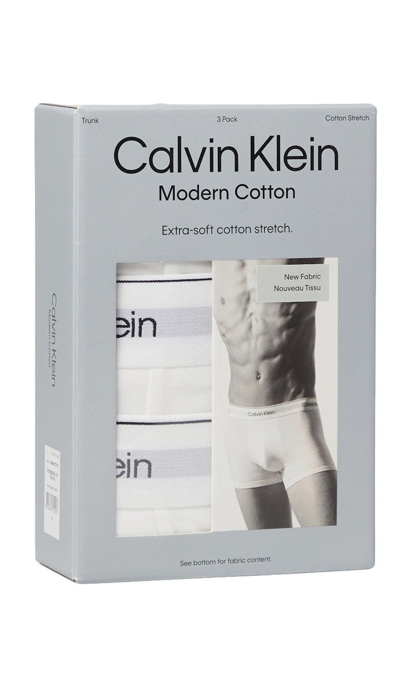 Calvin Klein Underwear Boxer Brief Modern Cotton 3PK Boxershorts Hvit - modostore.no