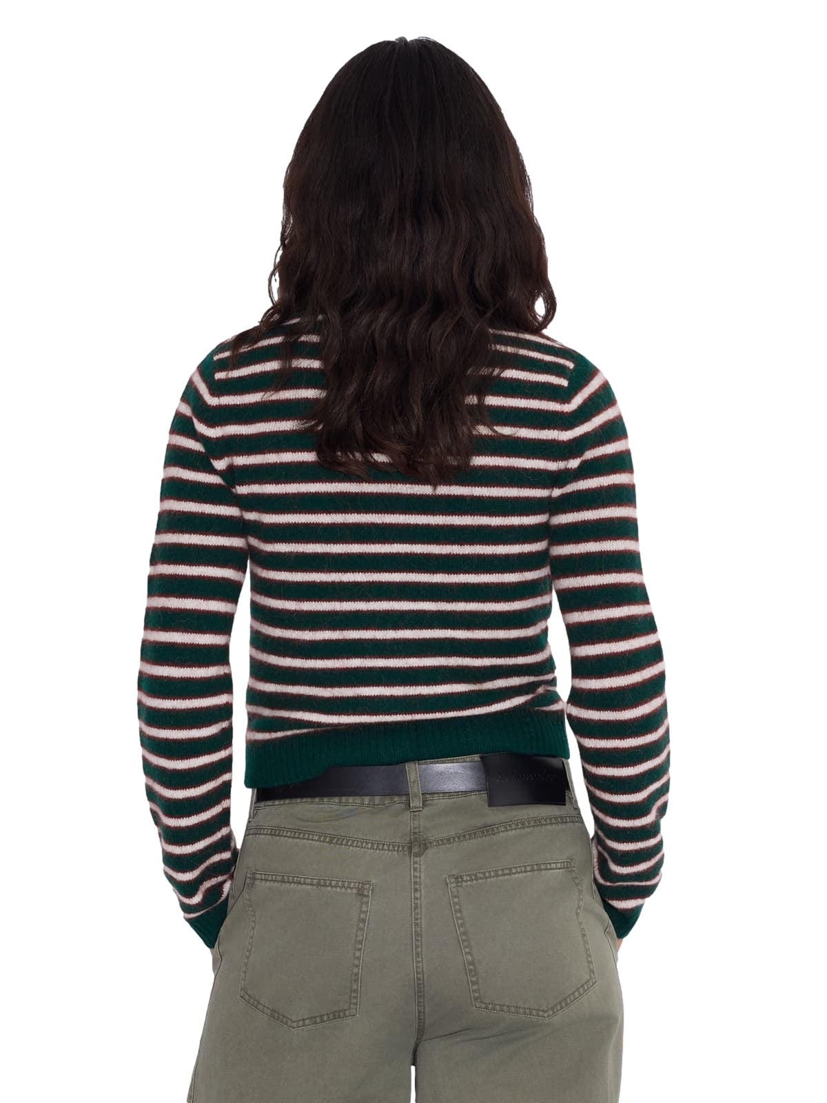 Holzweiler Mia Stripe Cardigan Cardigan Grønn Striper