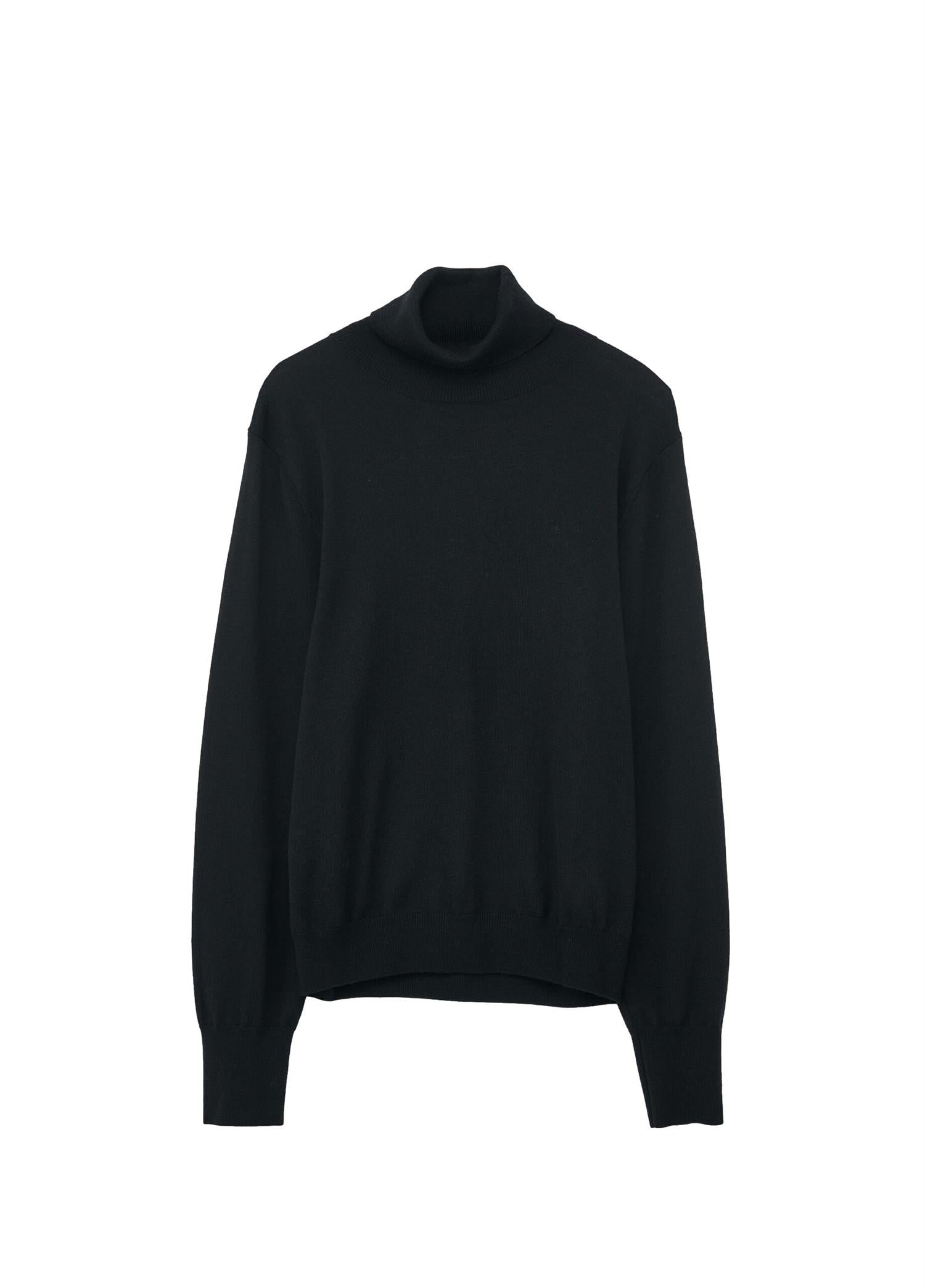 Julie Josephine Light Merino Classic Polo Genser Sort