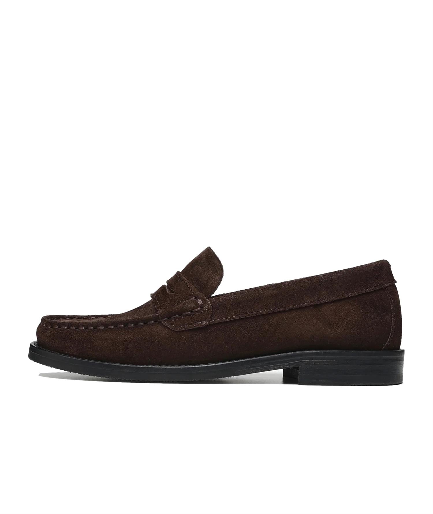 Garment Project Miles Penny Loafer - Brown Suede Sko Brun