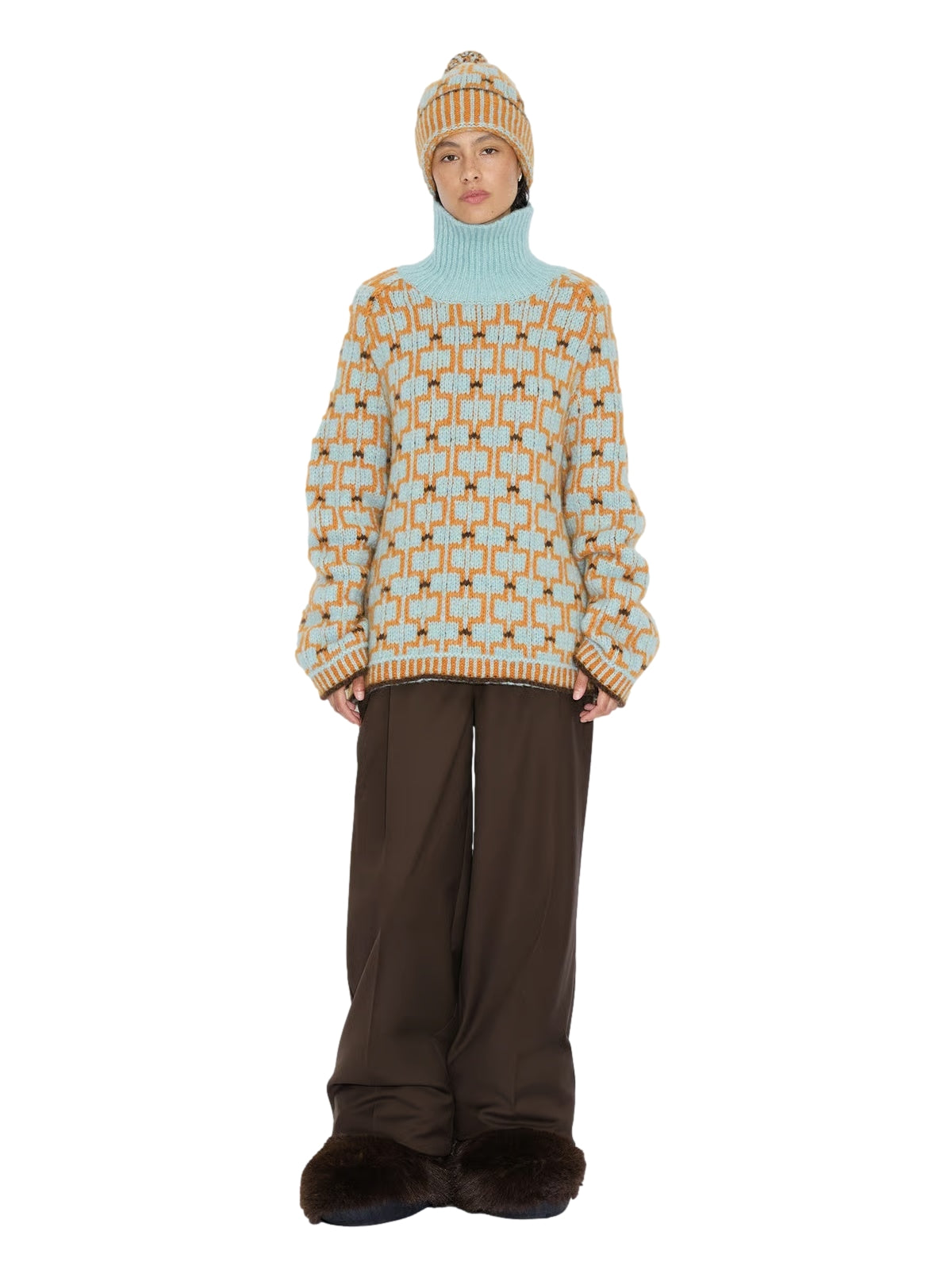 Holzweiler Norwegian Wool Turtleneck Genser Turkis - modostore.no