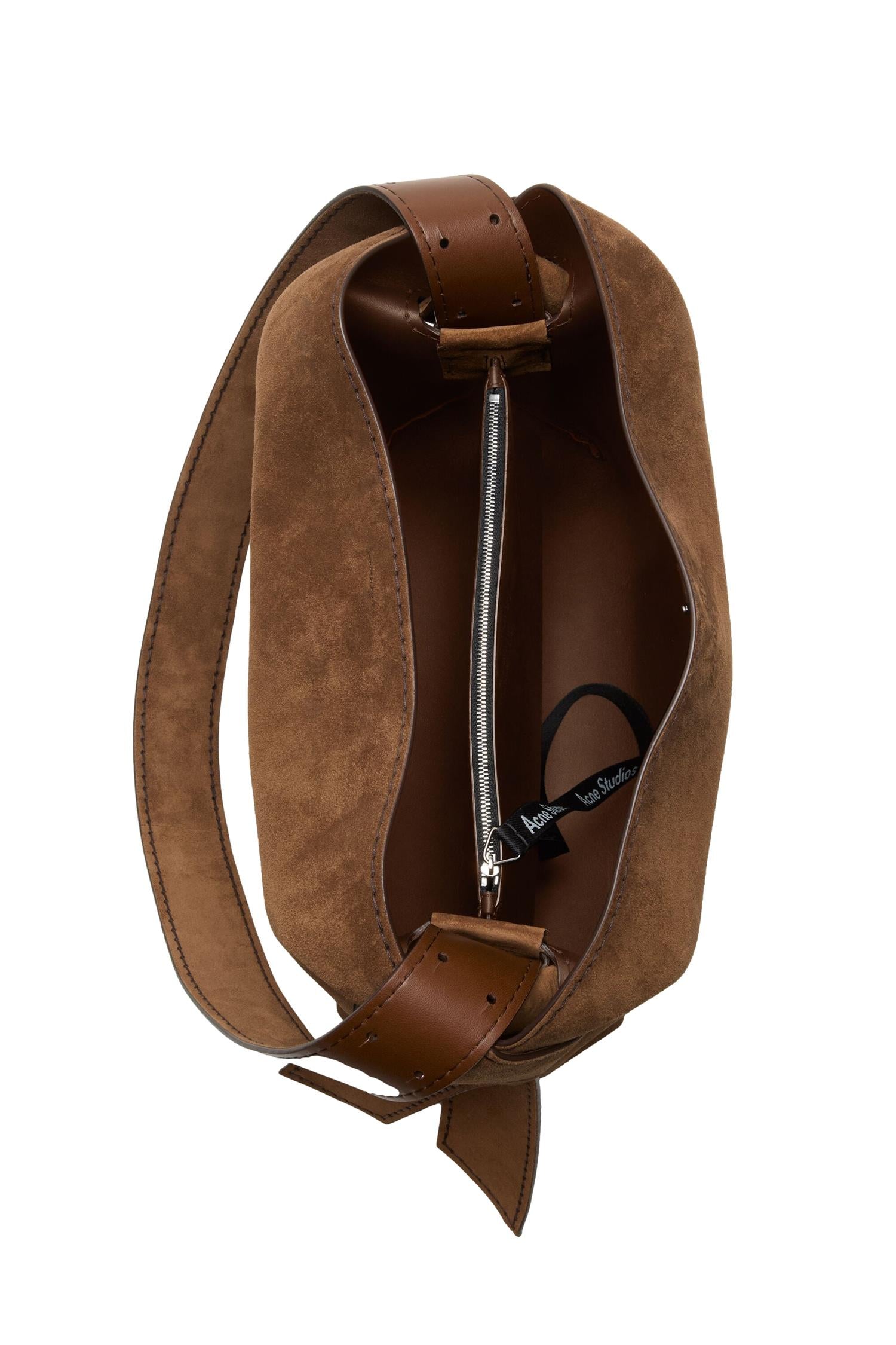 Acne Musubi Suede Midi Bag Veske Mørkebrun