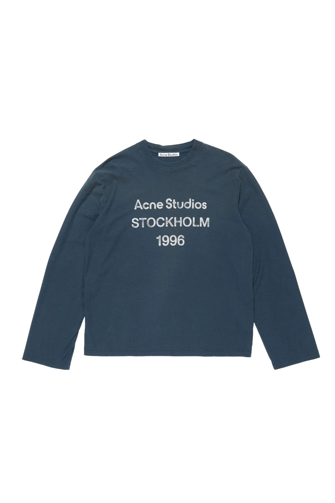 Acne Logo T-shirt LS - Relaxed fit Longsleeve Mørkeblå
