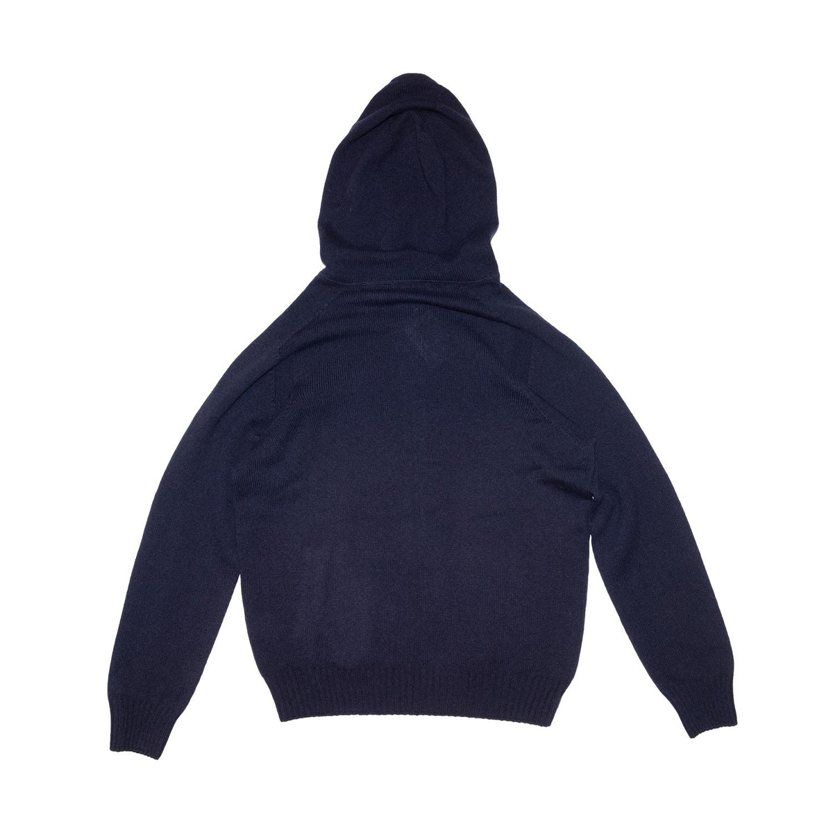 Gran Sasso Zip Hood Wool Hettegenser Mørkeblå