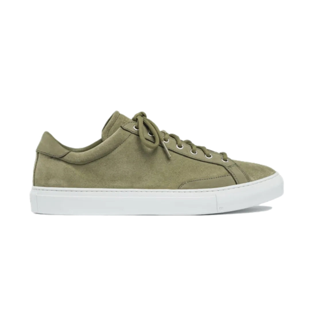 Diemme Veneto Low Olive suede sko i olivenfarge med lav profil og komfortabel design for menn.