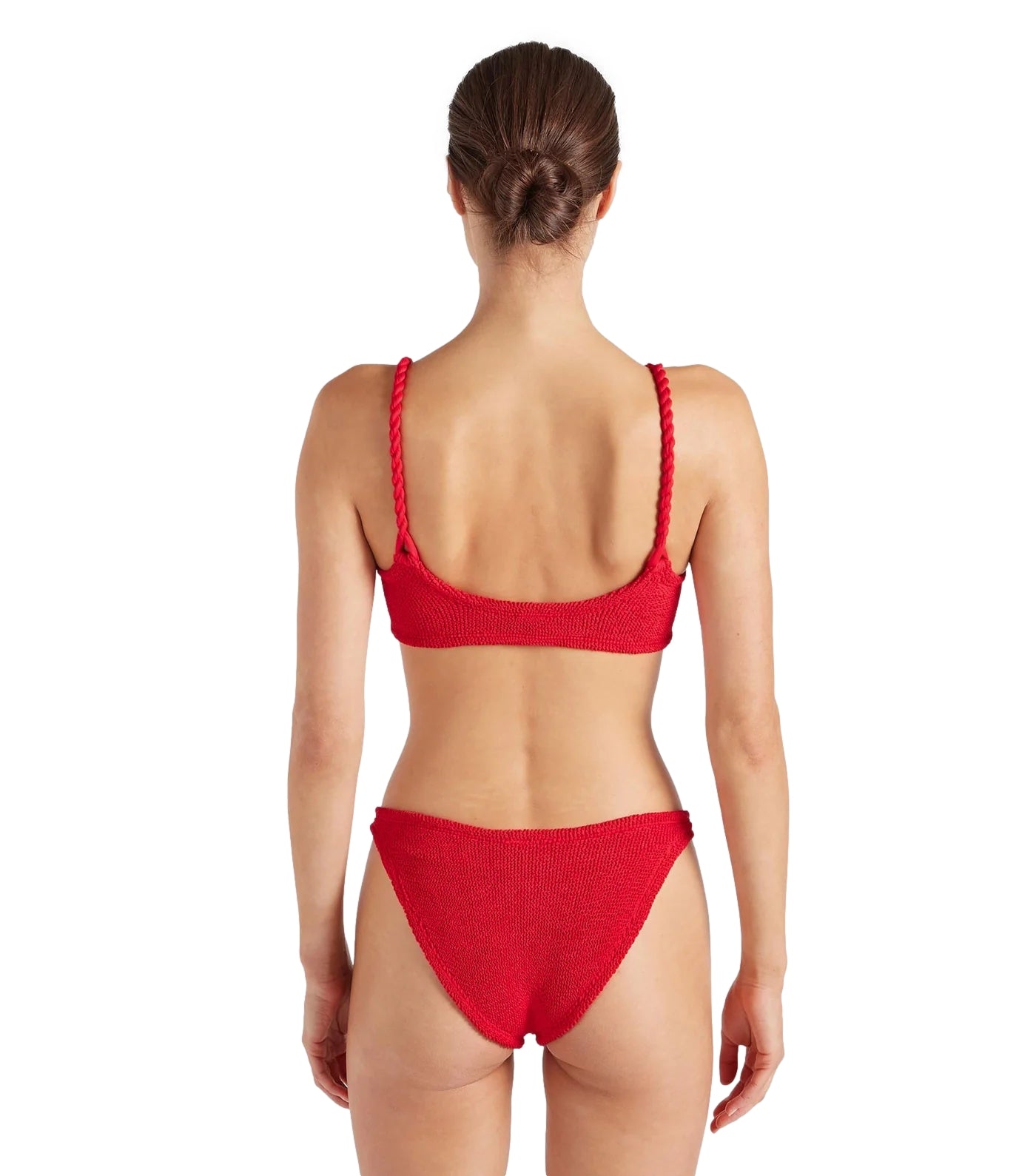 Hunza G Phoebe Bikini Crinkle Bikini Rød - modostore.no