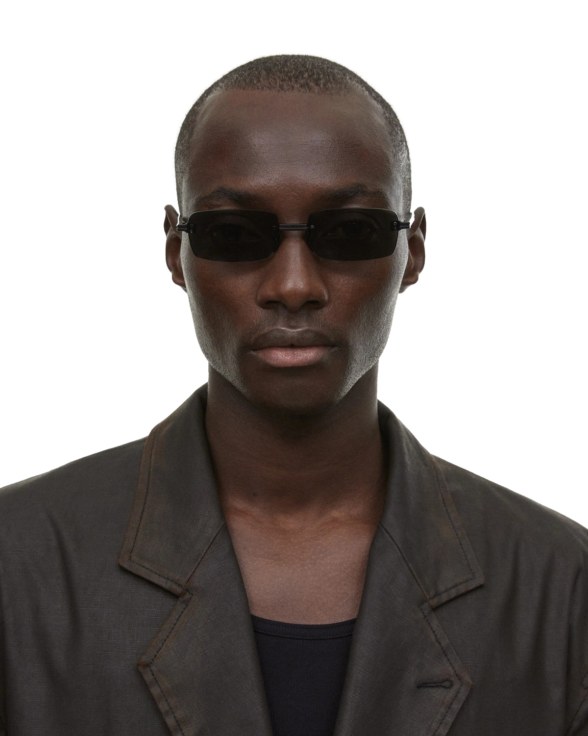 Chimi Eyewear Rimless Parallel Black Solbriller Sort - modostore.no