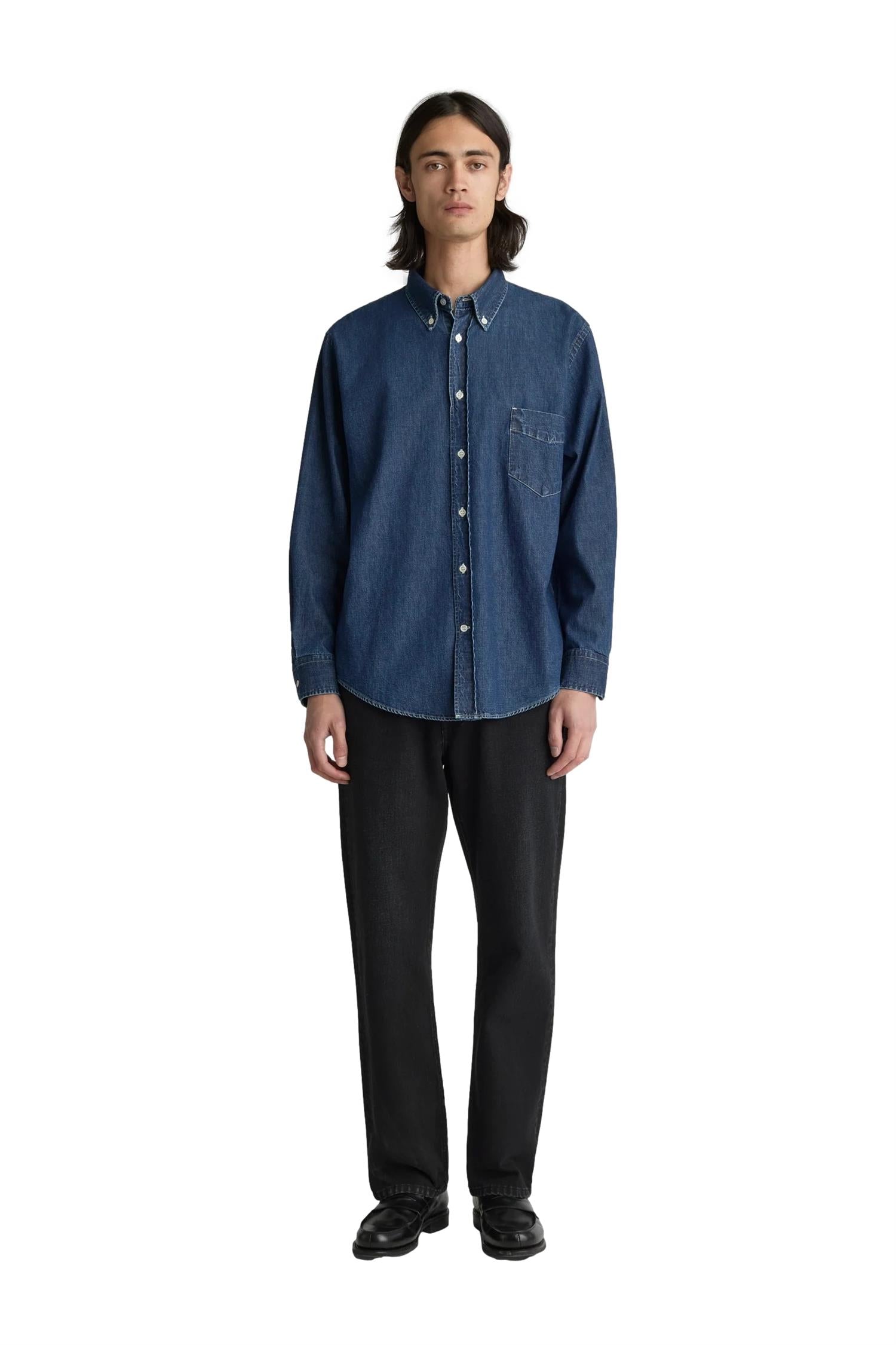 Livid Henrey Japan Indigo Dusk Skjorte Mørkeblå - modostore.no