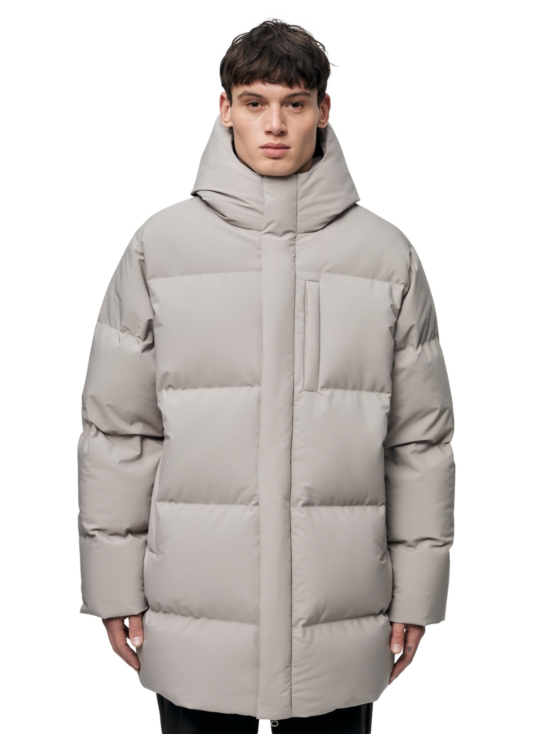 Blæst Ulla Down Jacket Low Tide Jakke Beige Grå - modostore.no